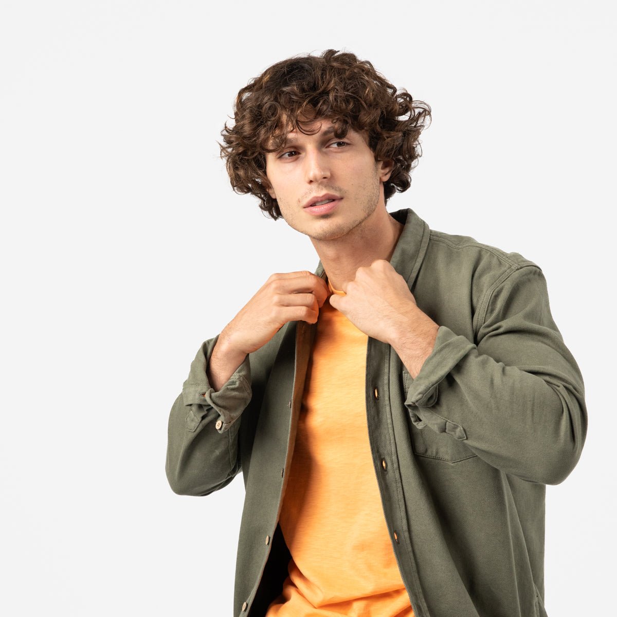 Denim overshirt BILLYBELT Khaki