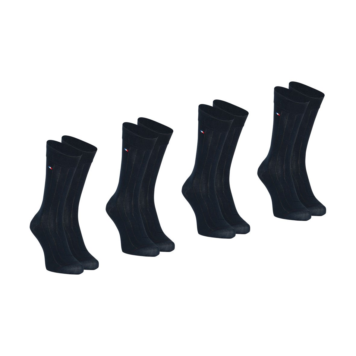 Mid-socks, set of 4, Sea Island cotton thread, made in France EMINENCE Blue