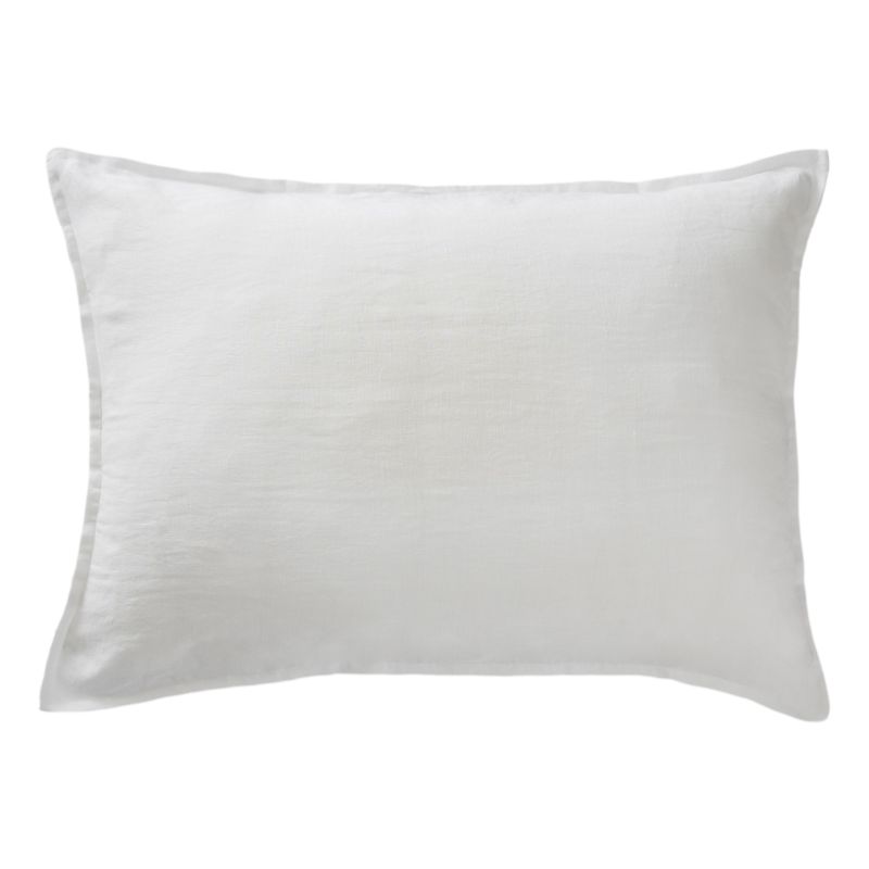 Cotton percale pillow case L'EFFET PAPILLON White