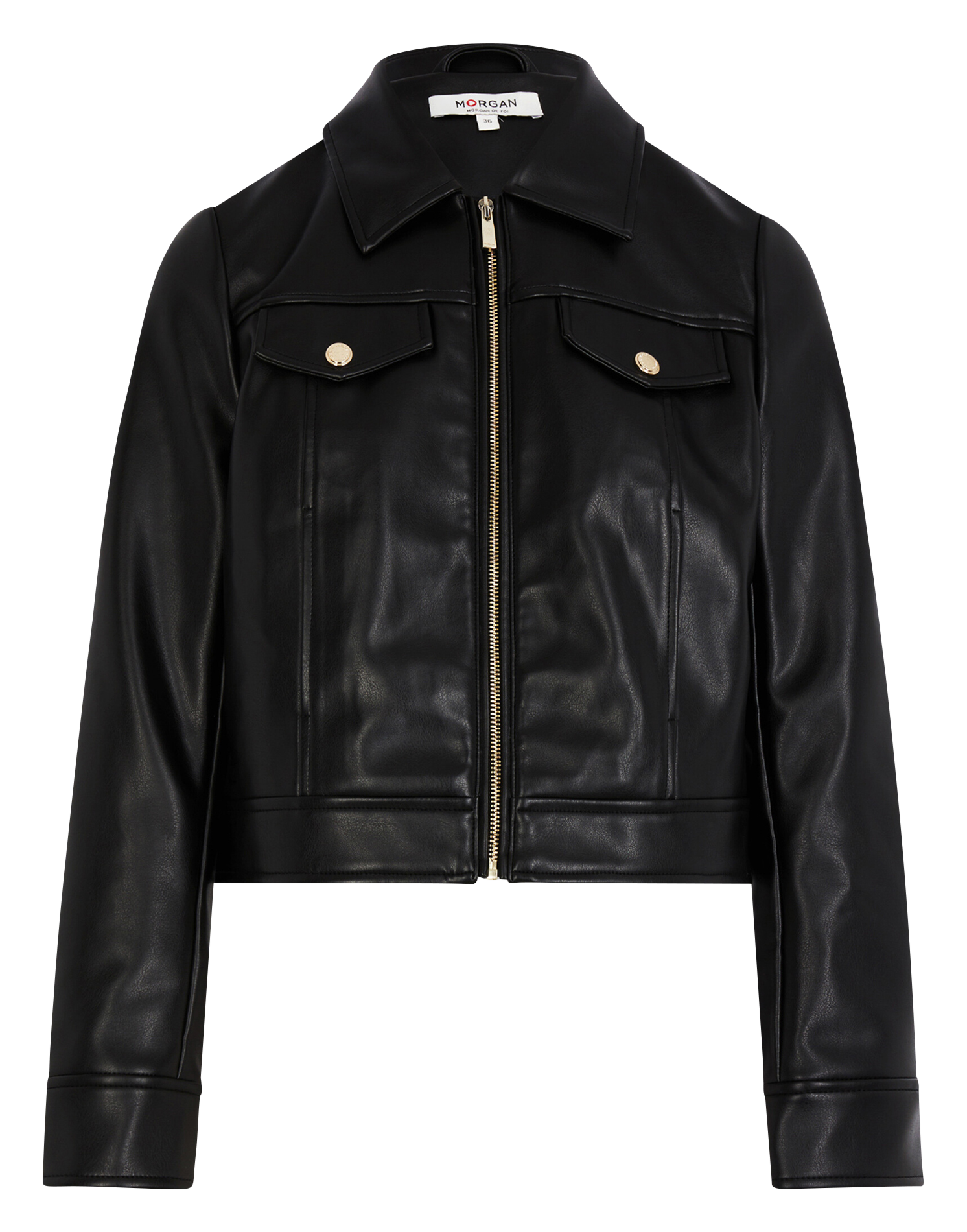 Kort jack met klassieke kraag MORGAN Zwart