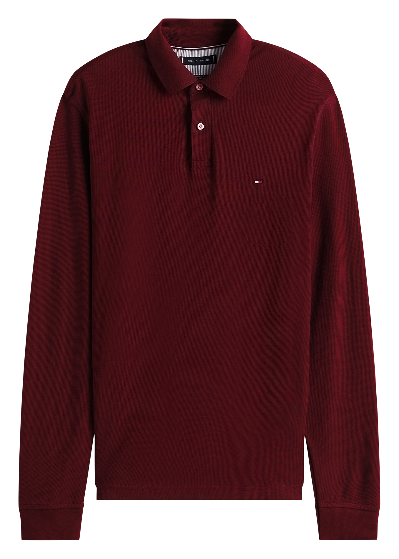 Regular-fit organic cotton blend polo shirt TOMMY HILFIGER Plums