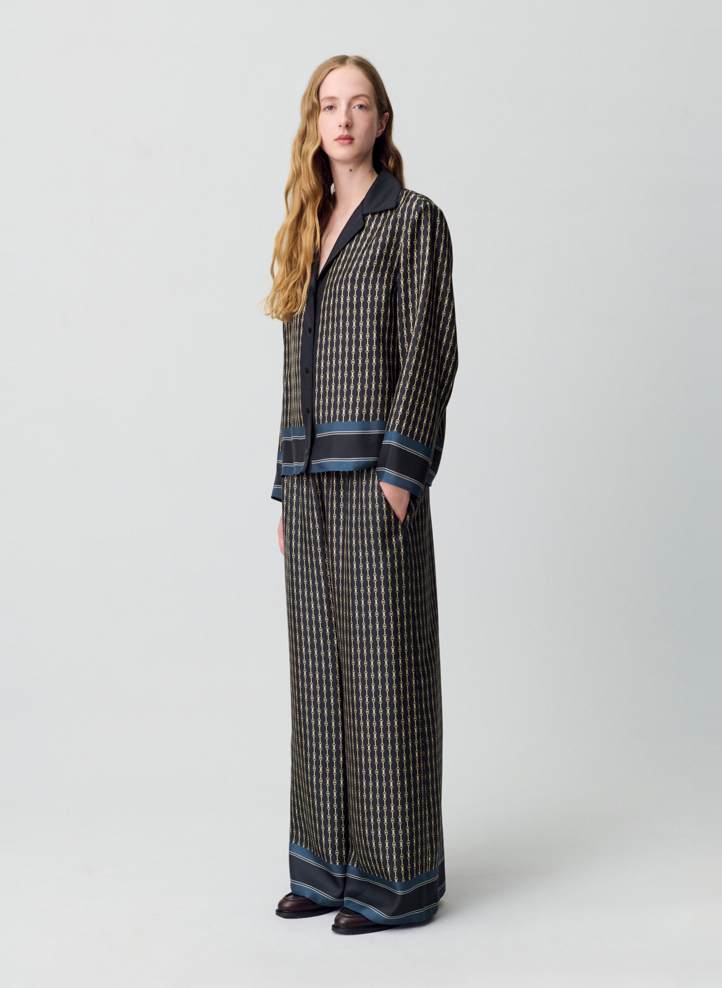 Silk fluid shirt with patterns CLAUDIE PIERLOT Multicolored