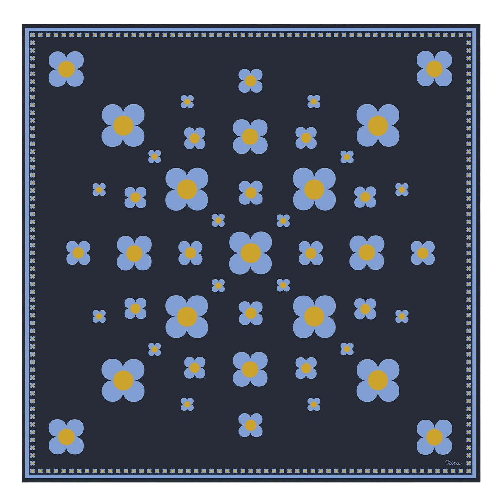 Foulard van zijde TARA JARMON Blauw