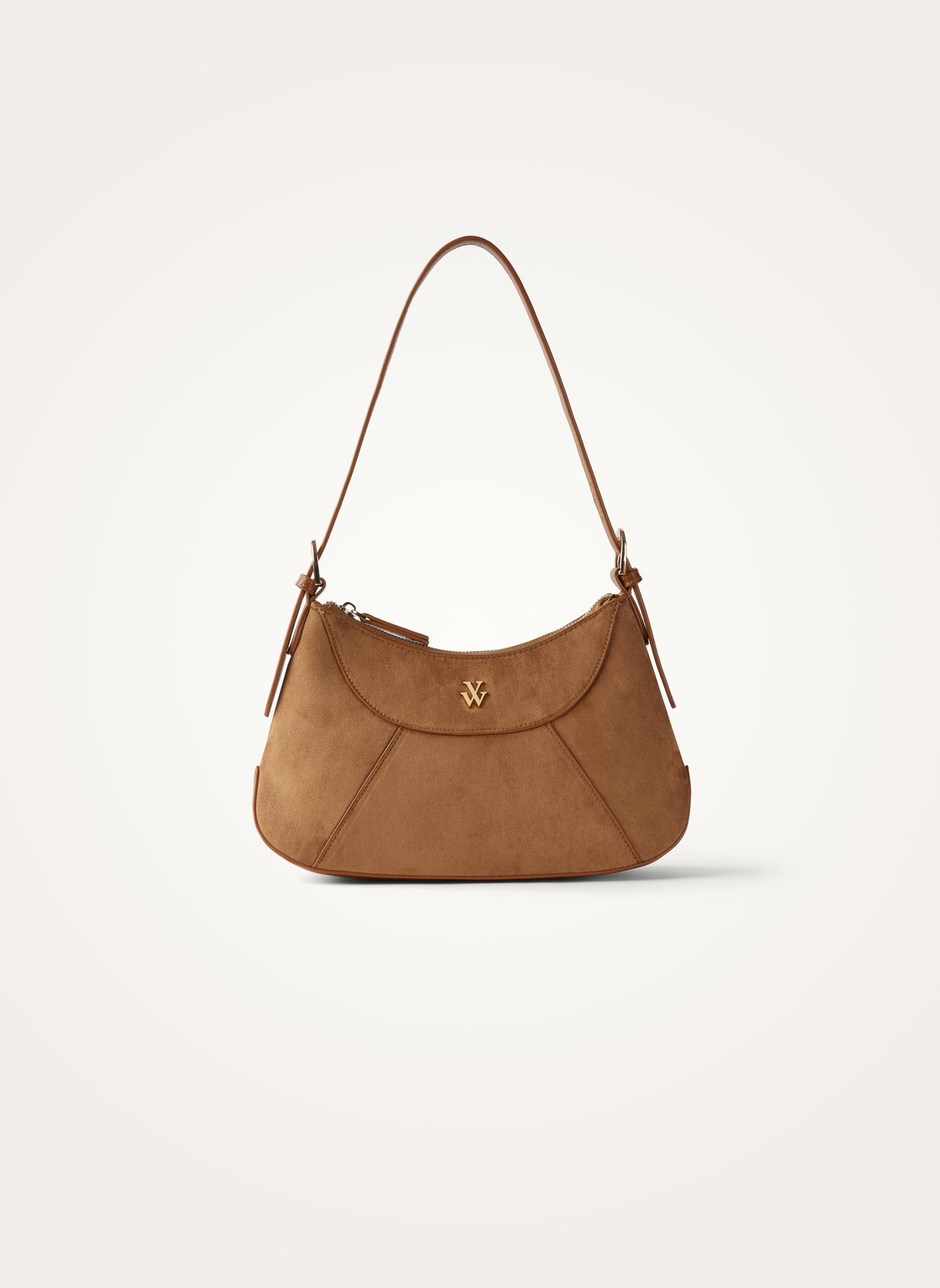 Sac baguette en suédine VANESSA WU Beige