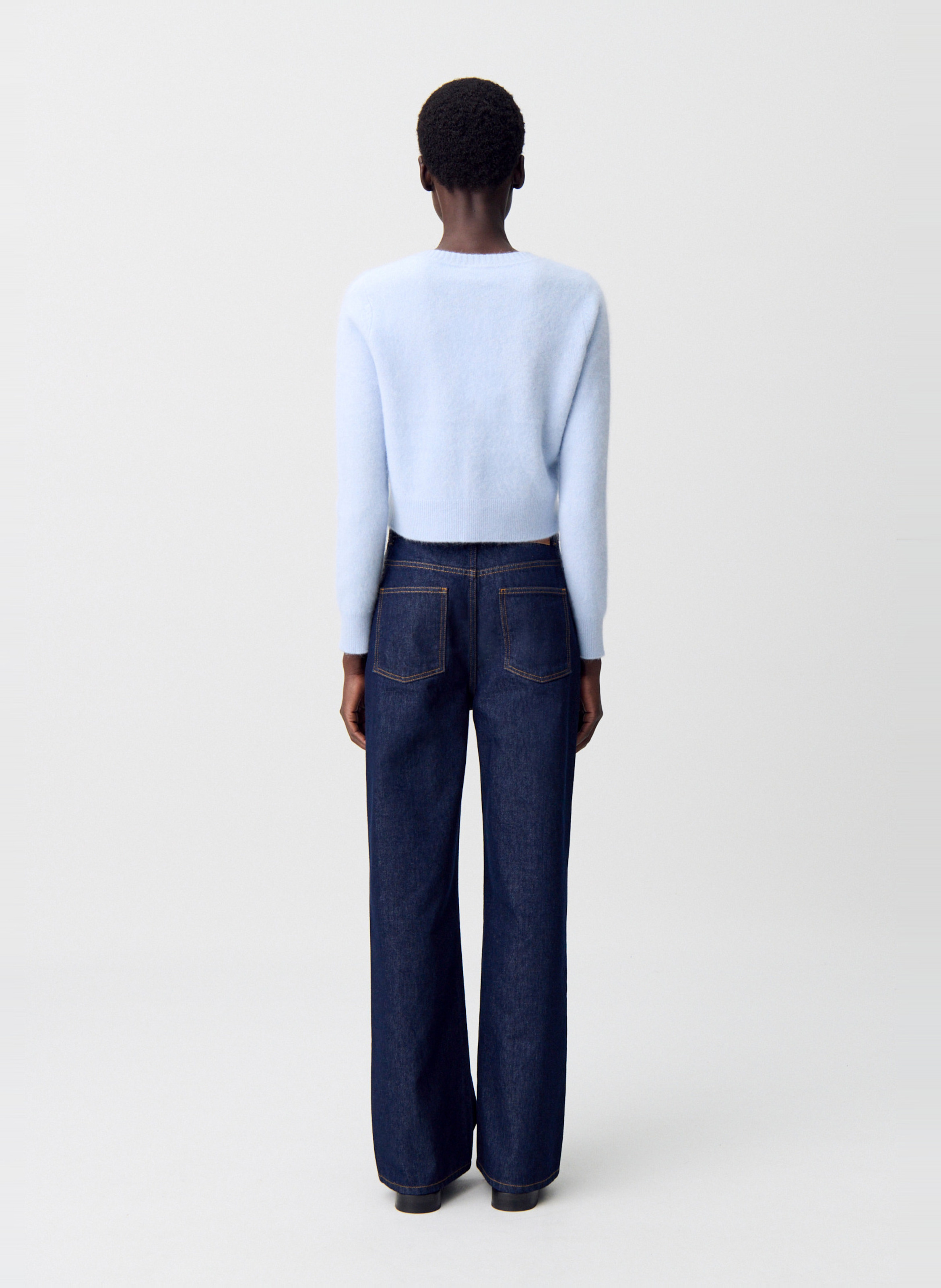 Gilet ocl rond en laine mélangée CLAUDIE PIERLOT Bleu