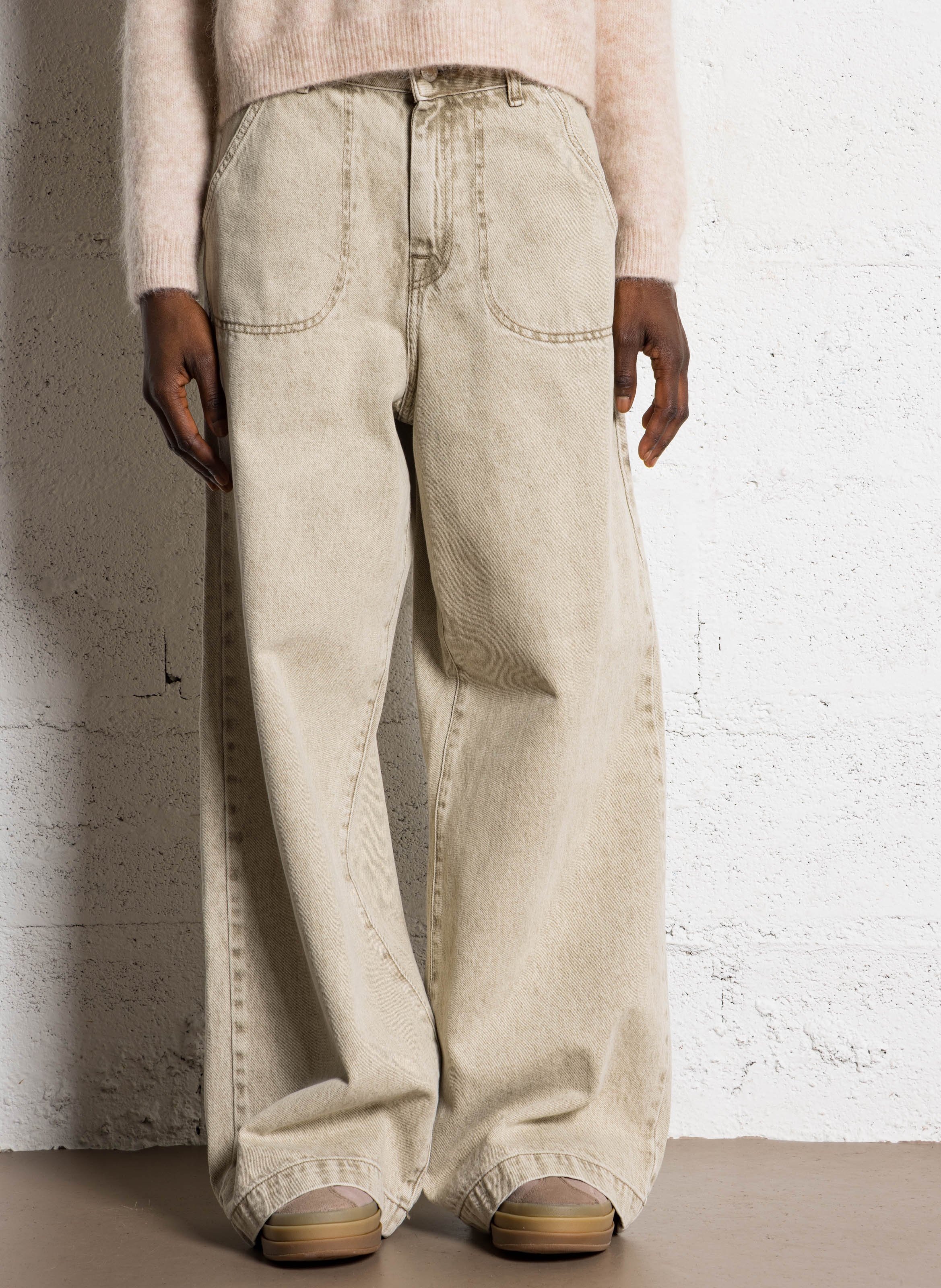 Gekleurde straight-fit jeans met 5 zakken BELLEROSE Beige