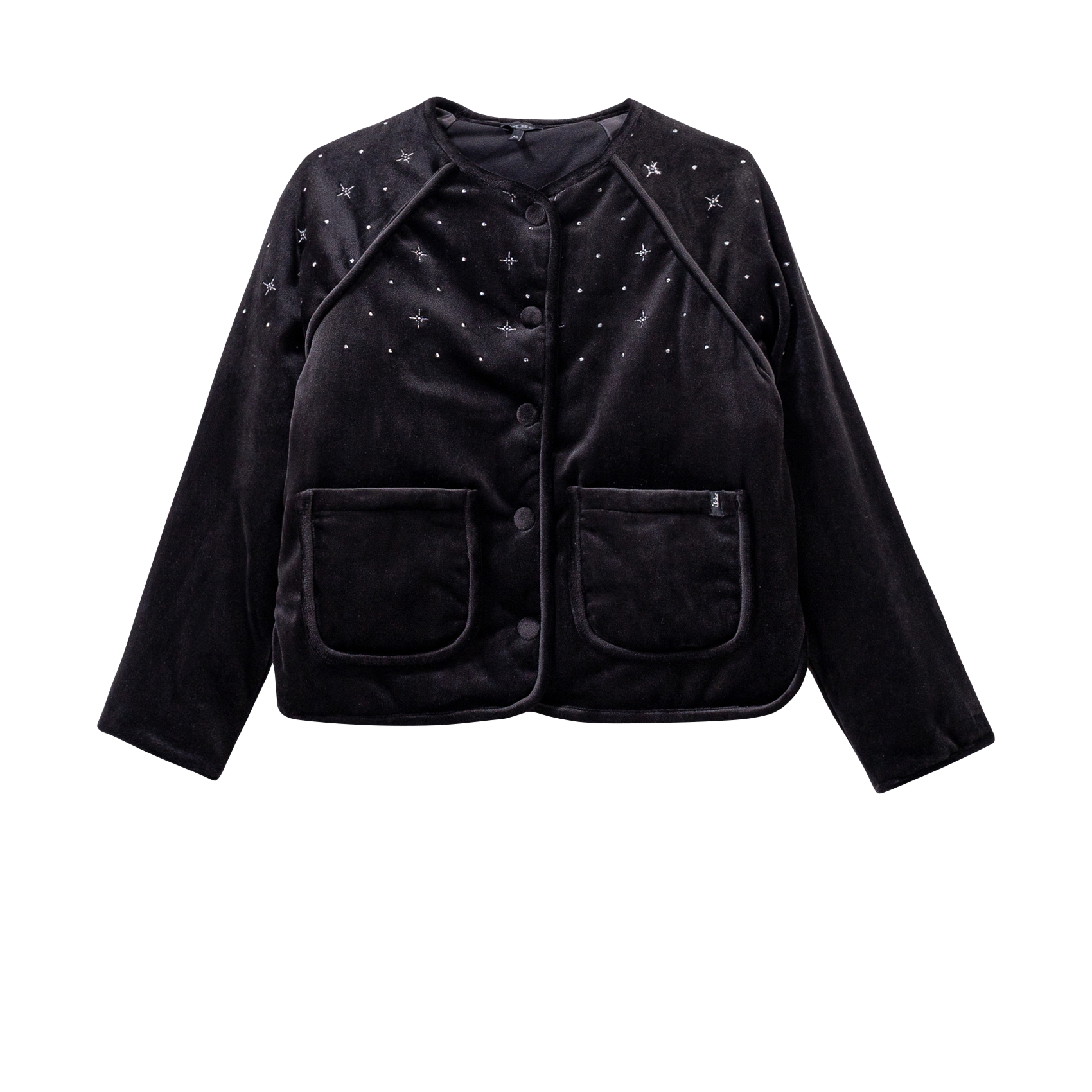 Veste col rond en velours IKKS JUNIOR Noir