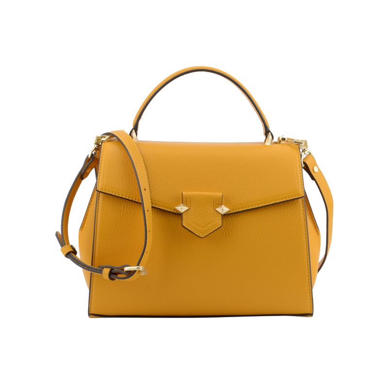 Handbag - cowhide leather POURCHET Red