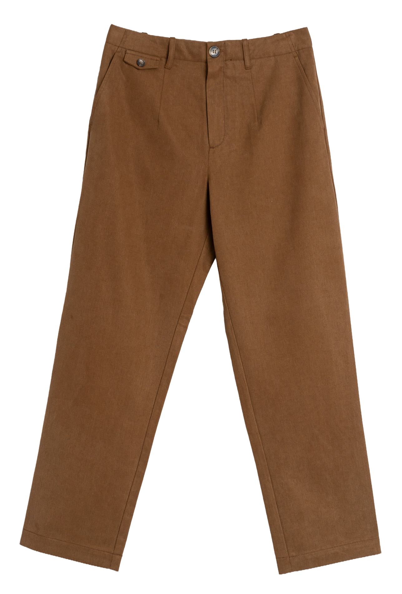 Straight leg trousers in blended cotton INDI & COLD Brown