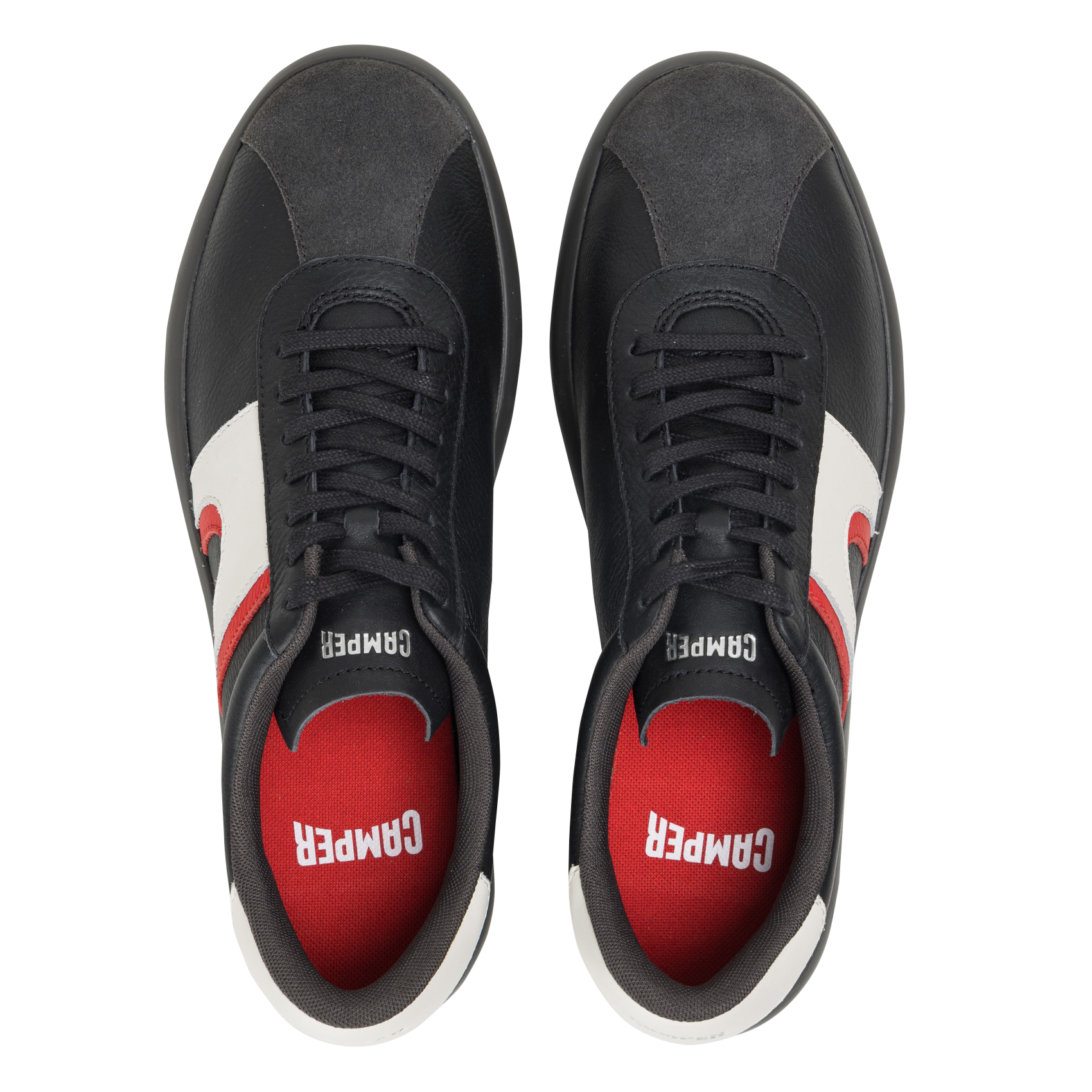 Baskets basses plates en cuir CAMPER Noir