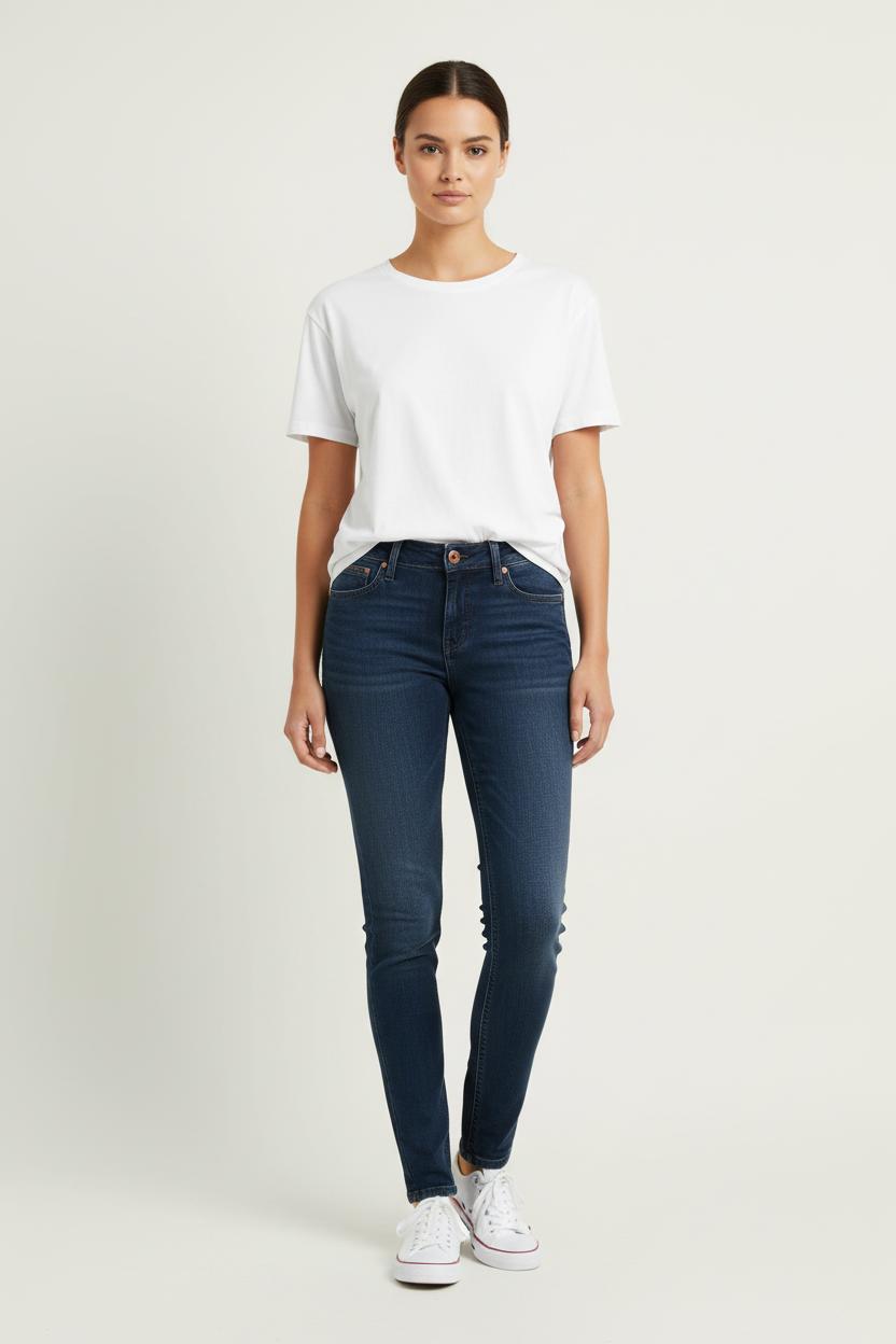 Cropped slim jeans with studs LEVI'S - Seconde main Blue