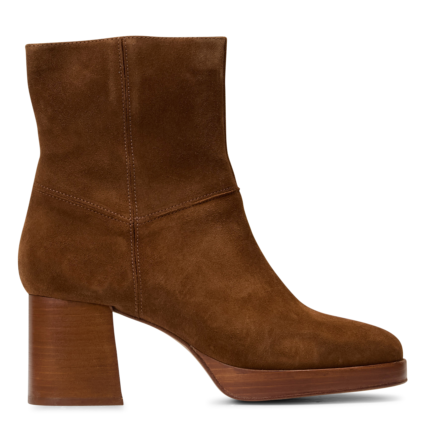 Enkellaarzen van veloursleer MELLOW YELLOW Bruin