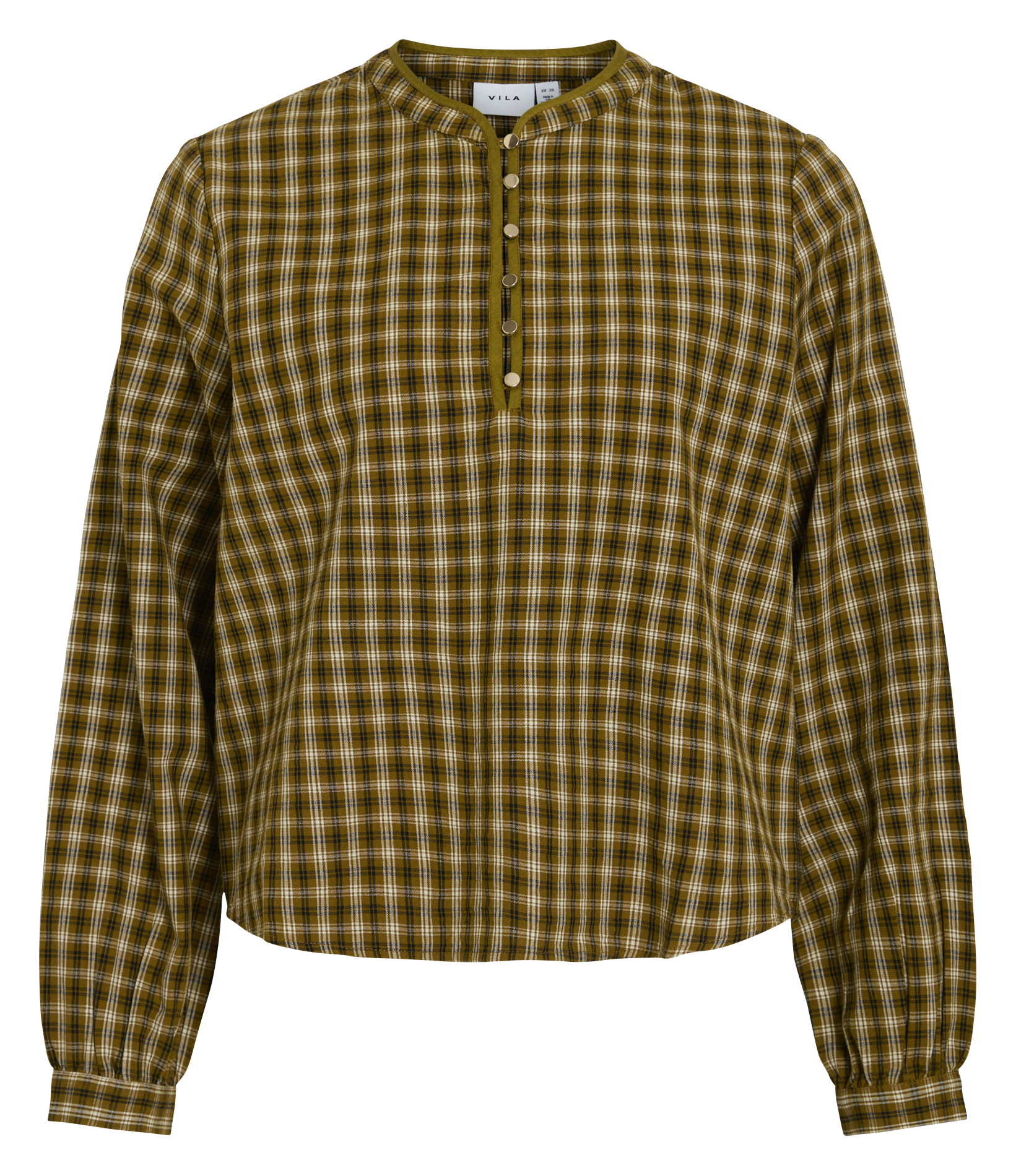 Oversized printed round neck top VILA Brown