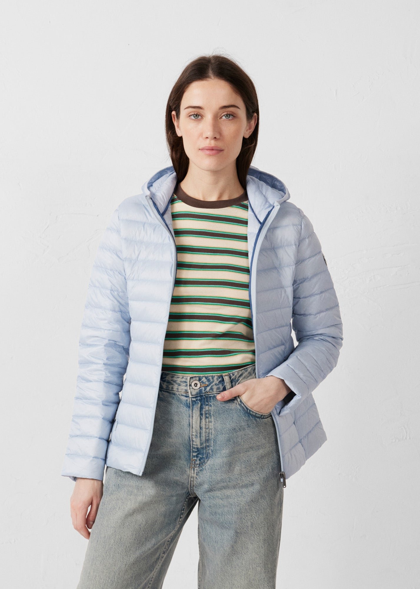 Lightweight hooded puffer jacket Cloe JOTT Blue