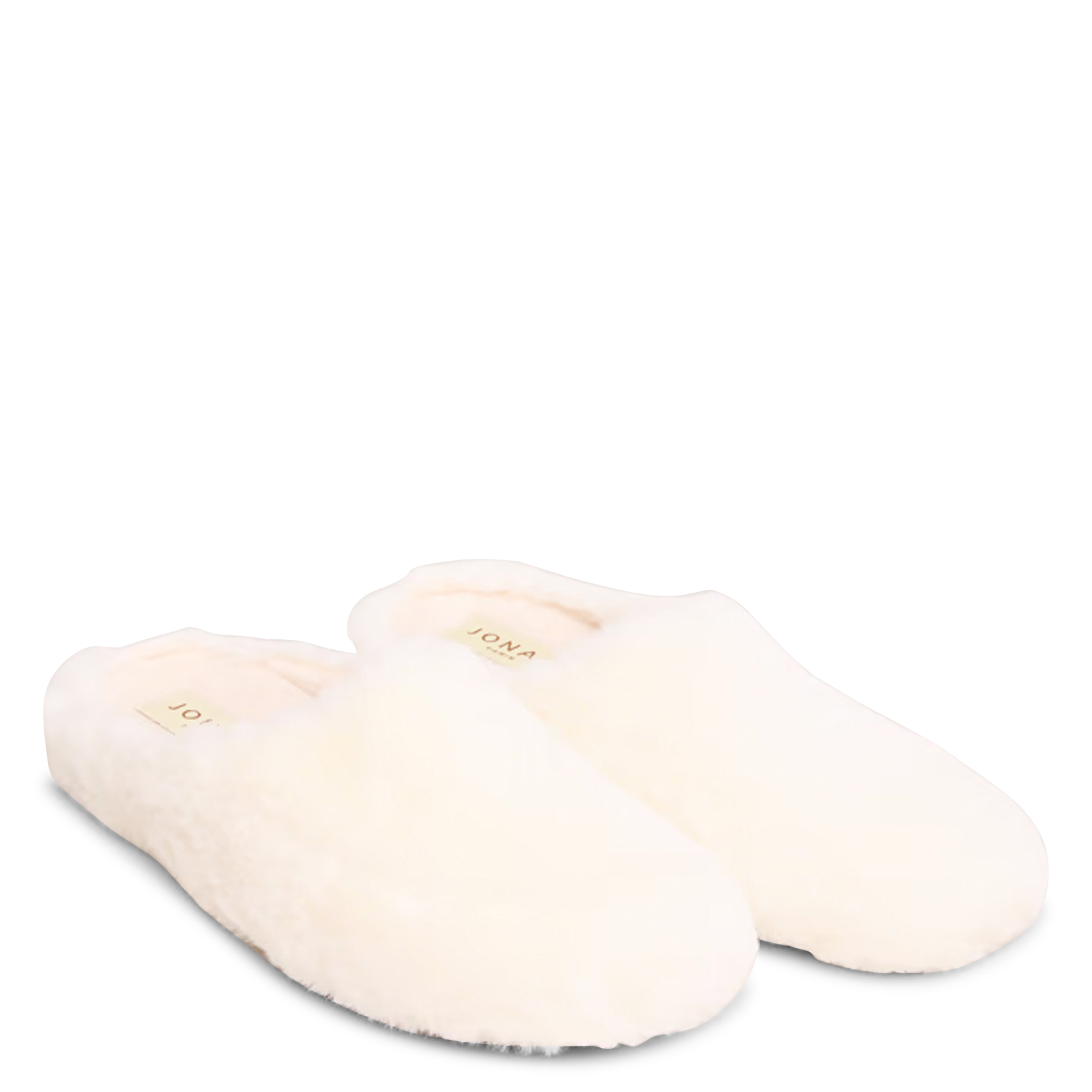 Sloffen van imitatiebont JONAK Wit