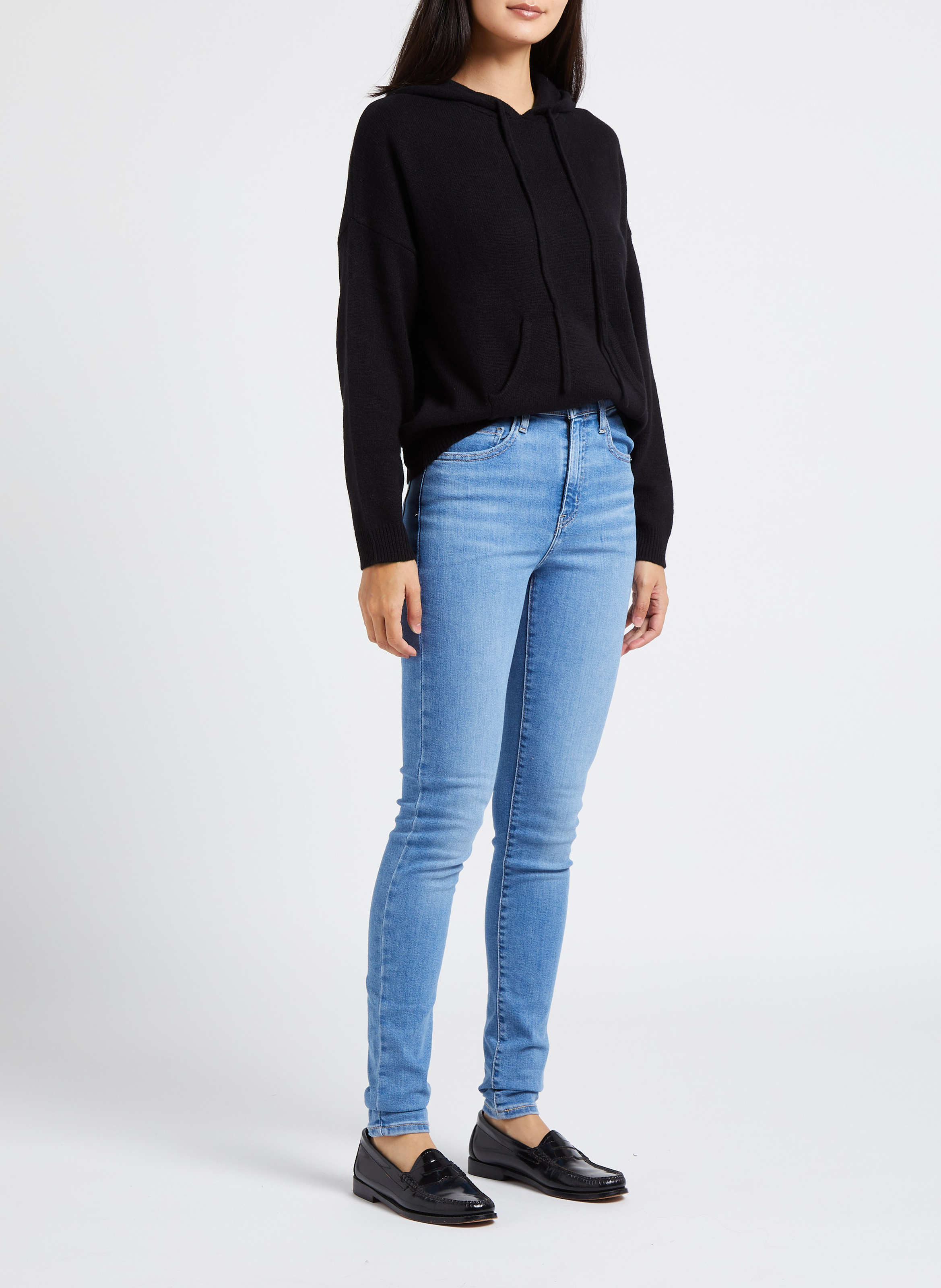 Skinny jeans van stretchkatoen met hoge taille LEVI'S Jeans verschoten