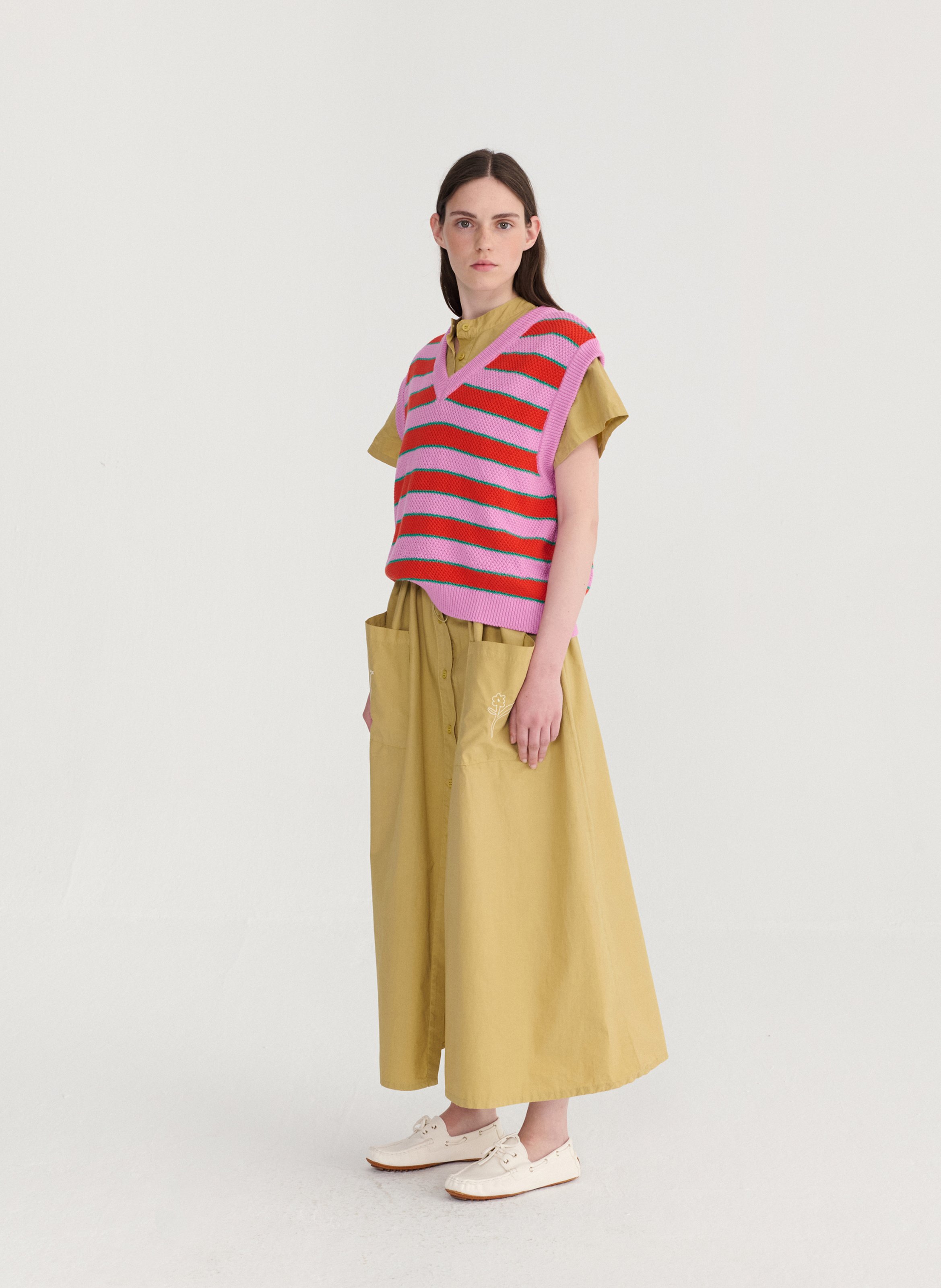 Pull col V sans manches rayé BOBO CHOSES Multicolore