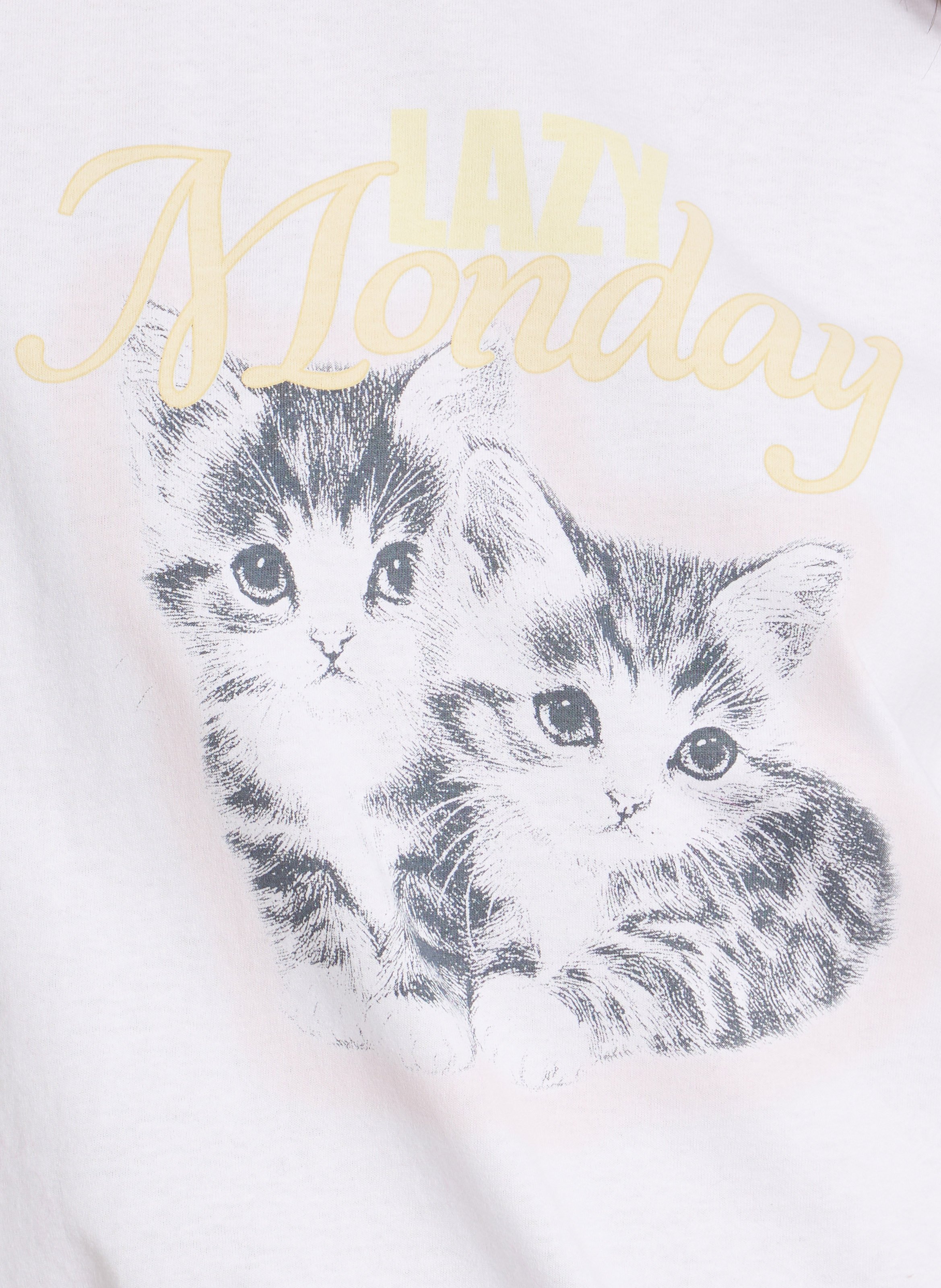 Tee-shirt droit col rond en coton DES PETITS HAUTS Beige