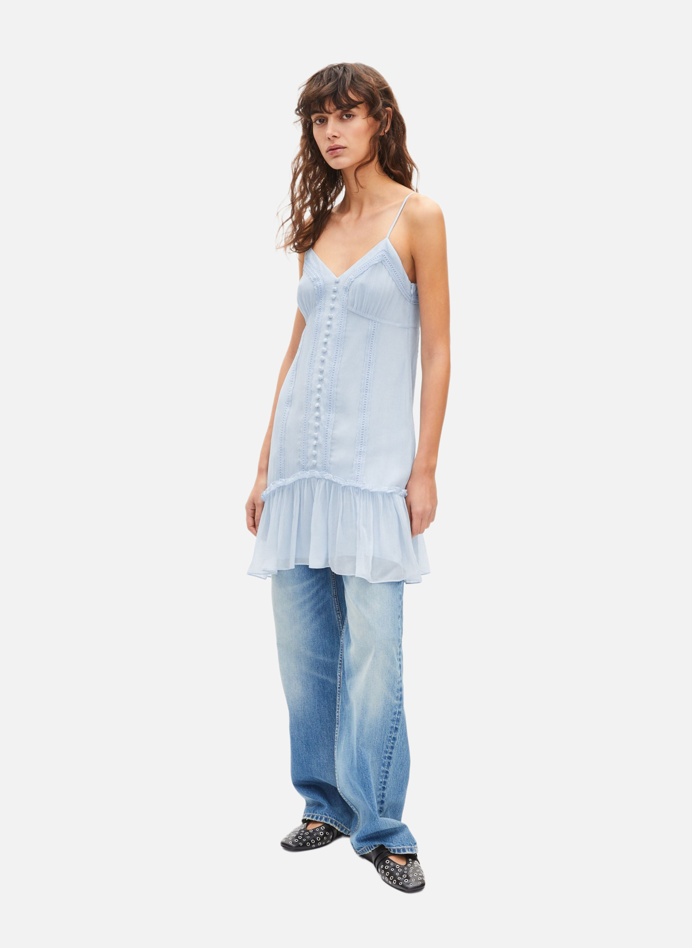 Short dress with lace details THE KOOPLES Blue