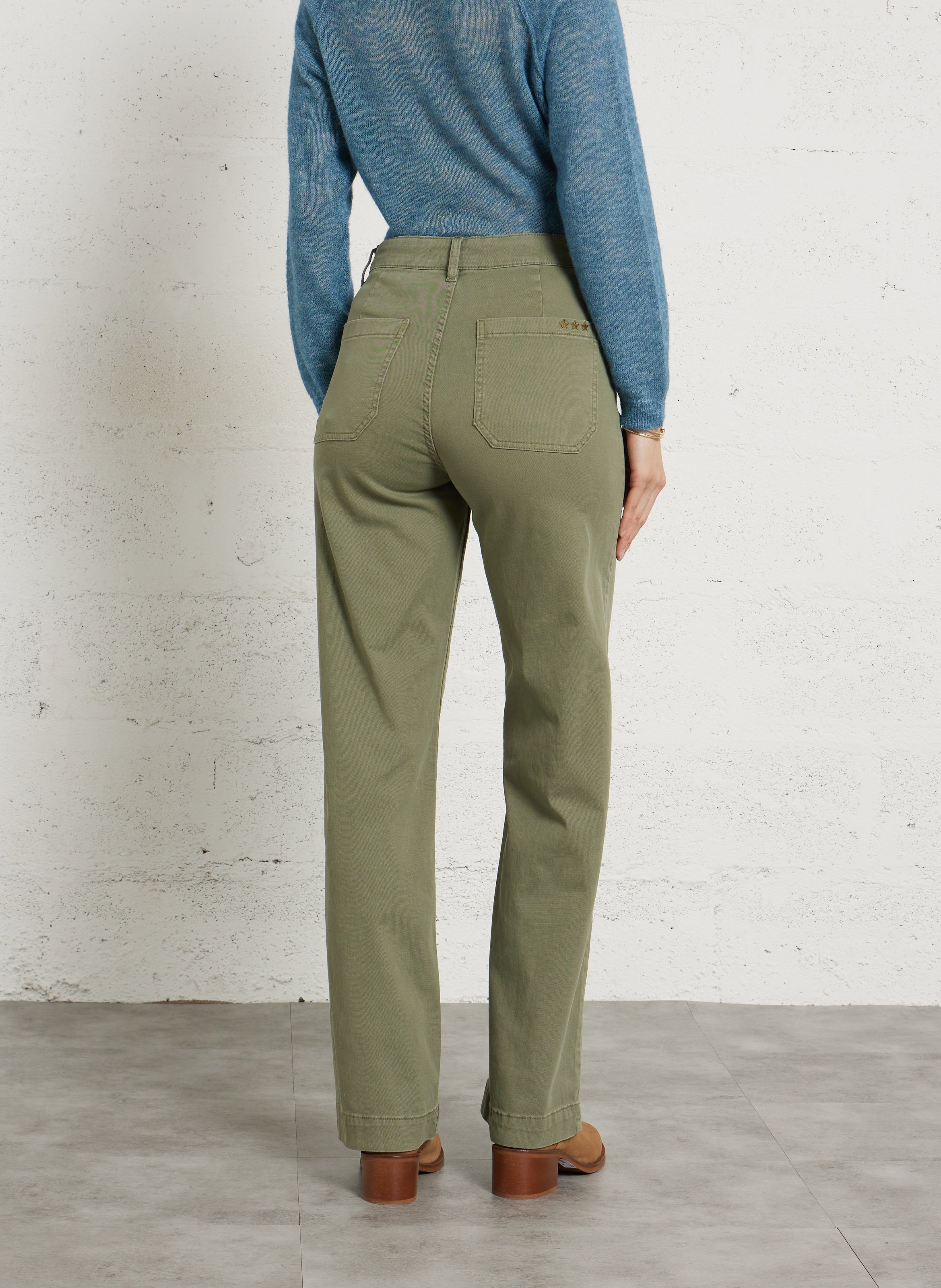 High Waist Straight Cut Jeans SUD EXPRESS Grun