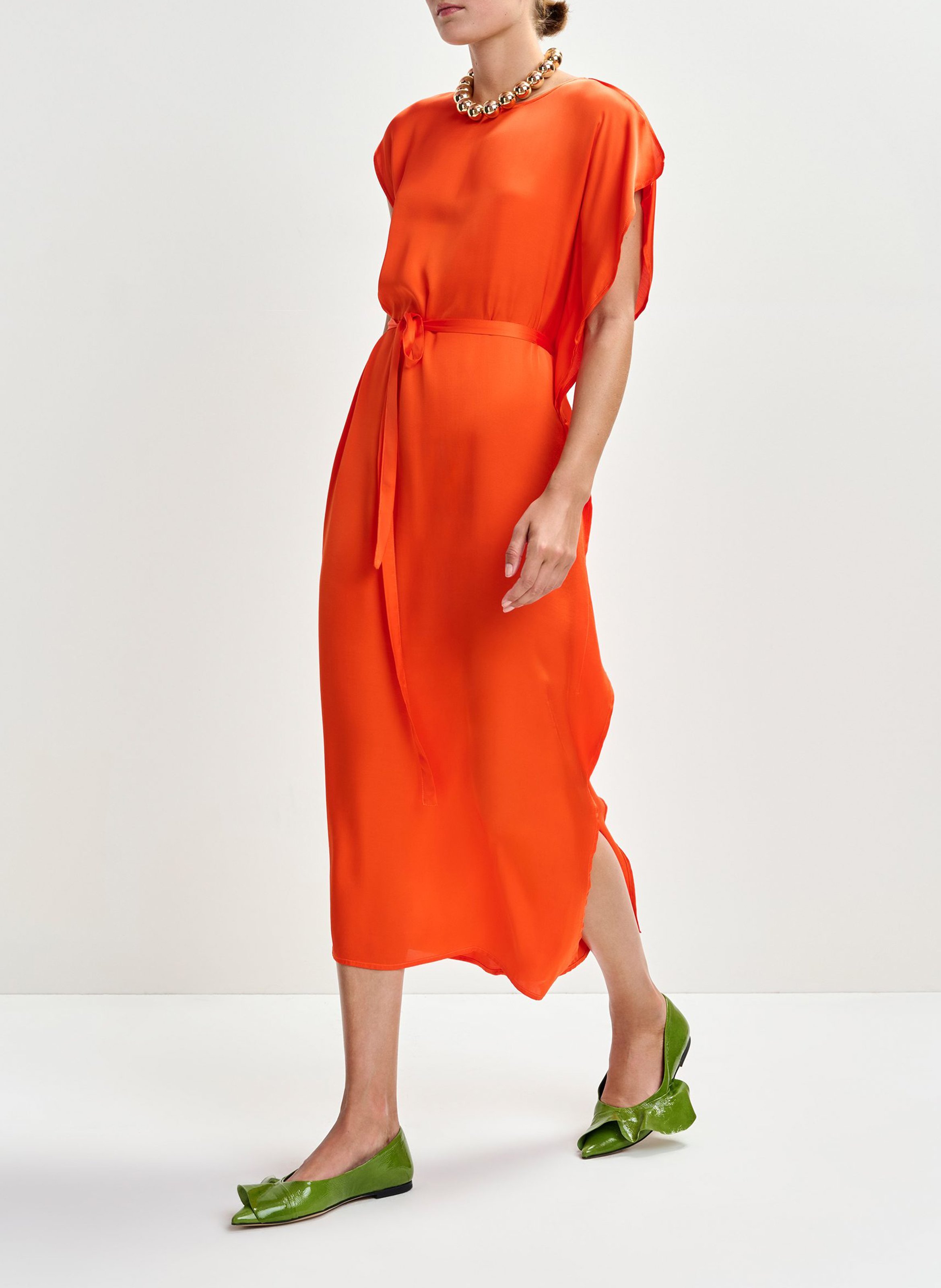Robe midi col rond  ESSENTIEL ANTWERP Orange