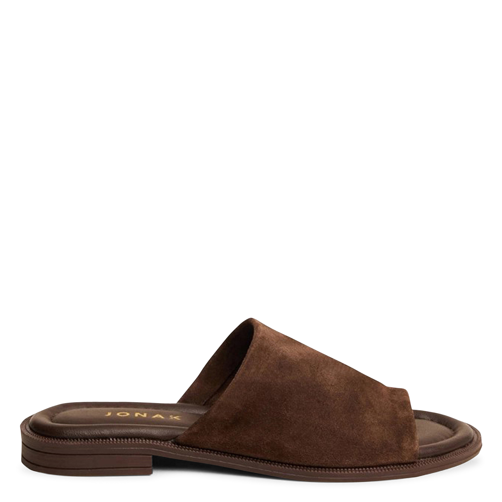 Mules plates en cuir velours JONAK