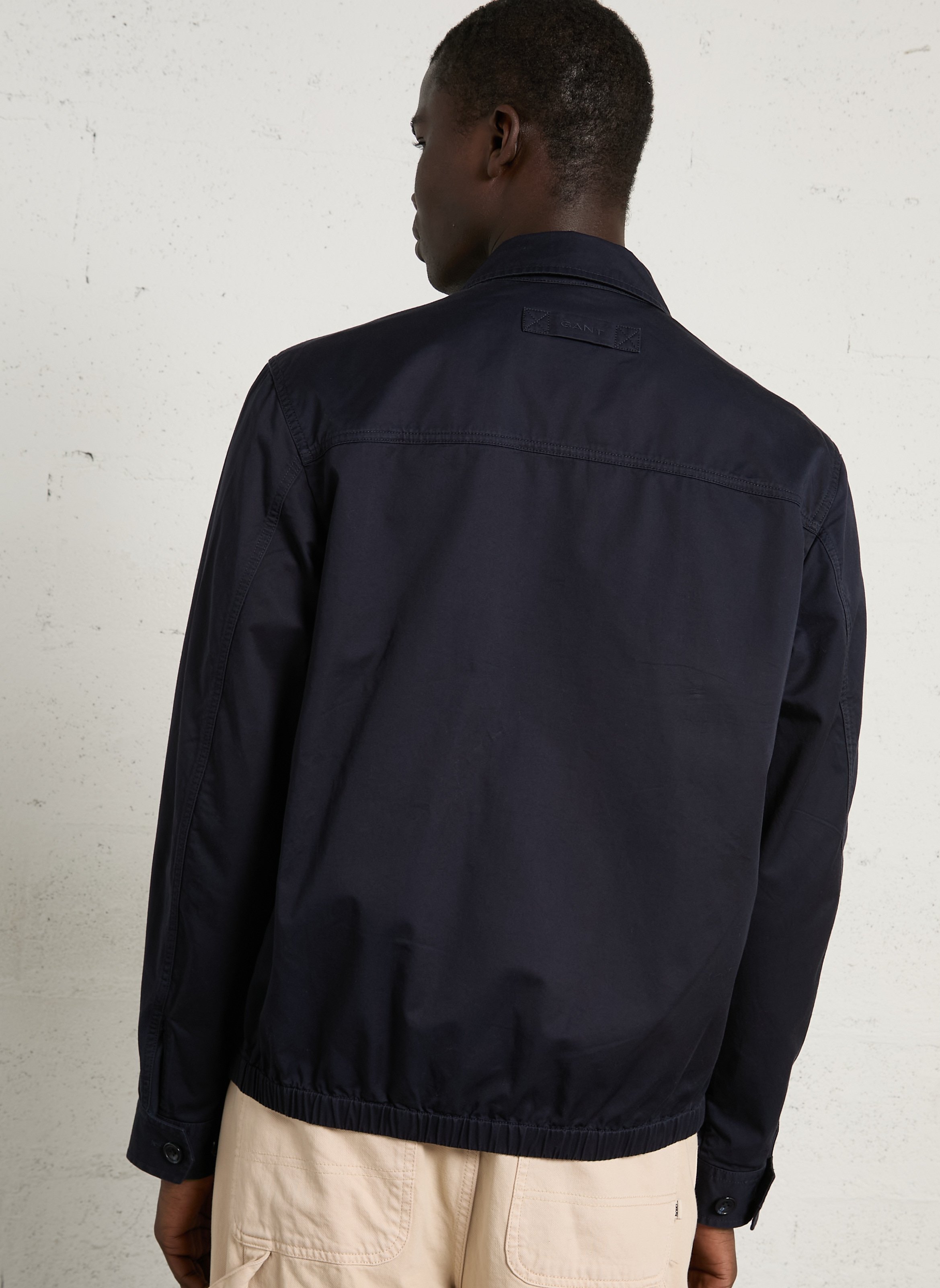 Straight classic co cotton bio jacket GANT Blue