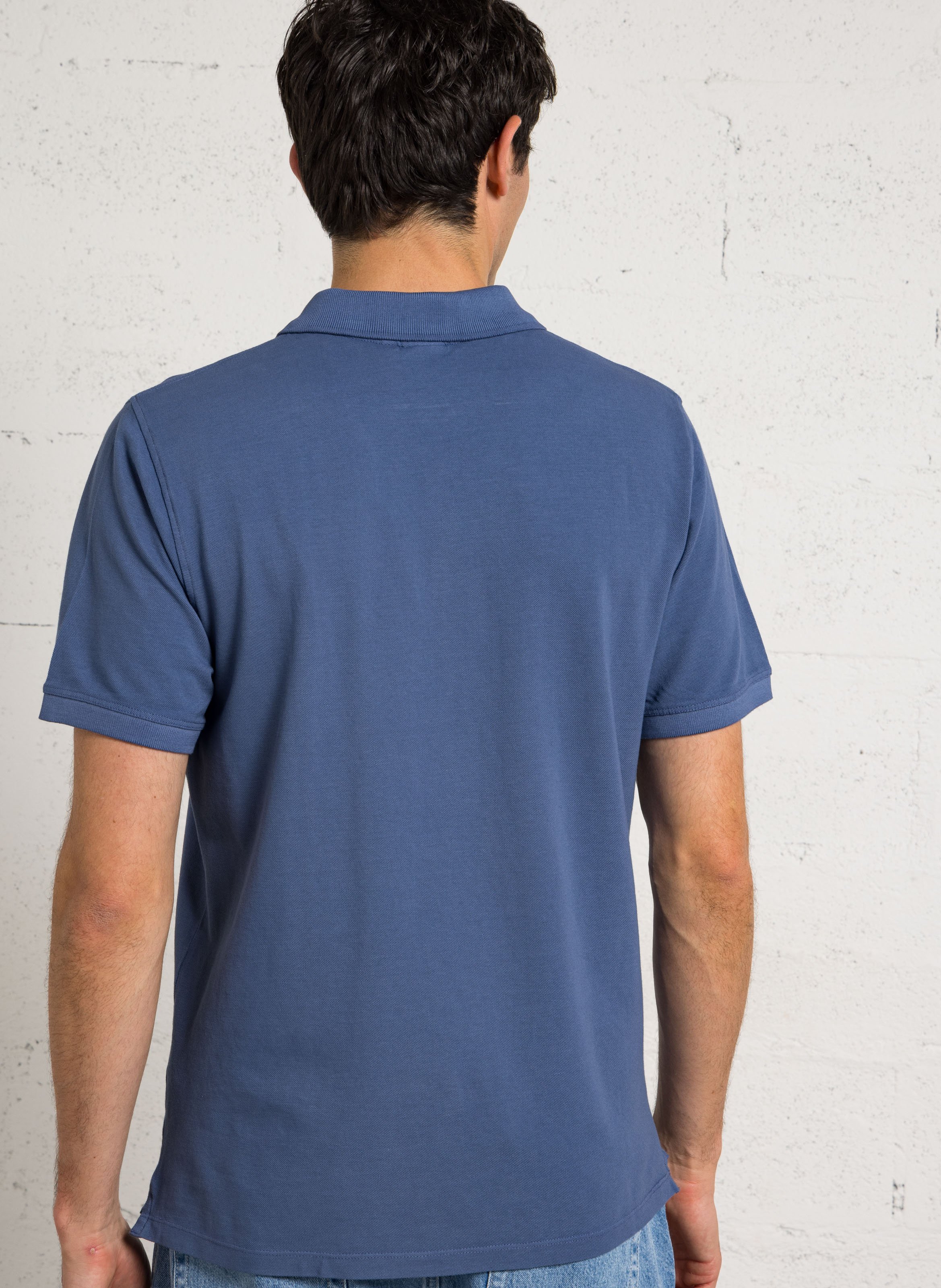 Embroidered cotton polo shirt PEPE JEANS Blue