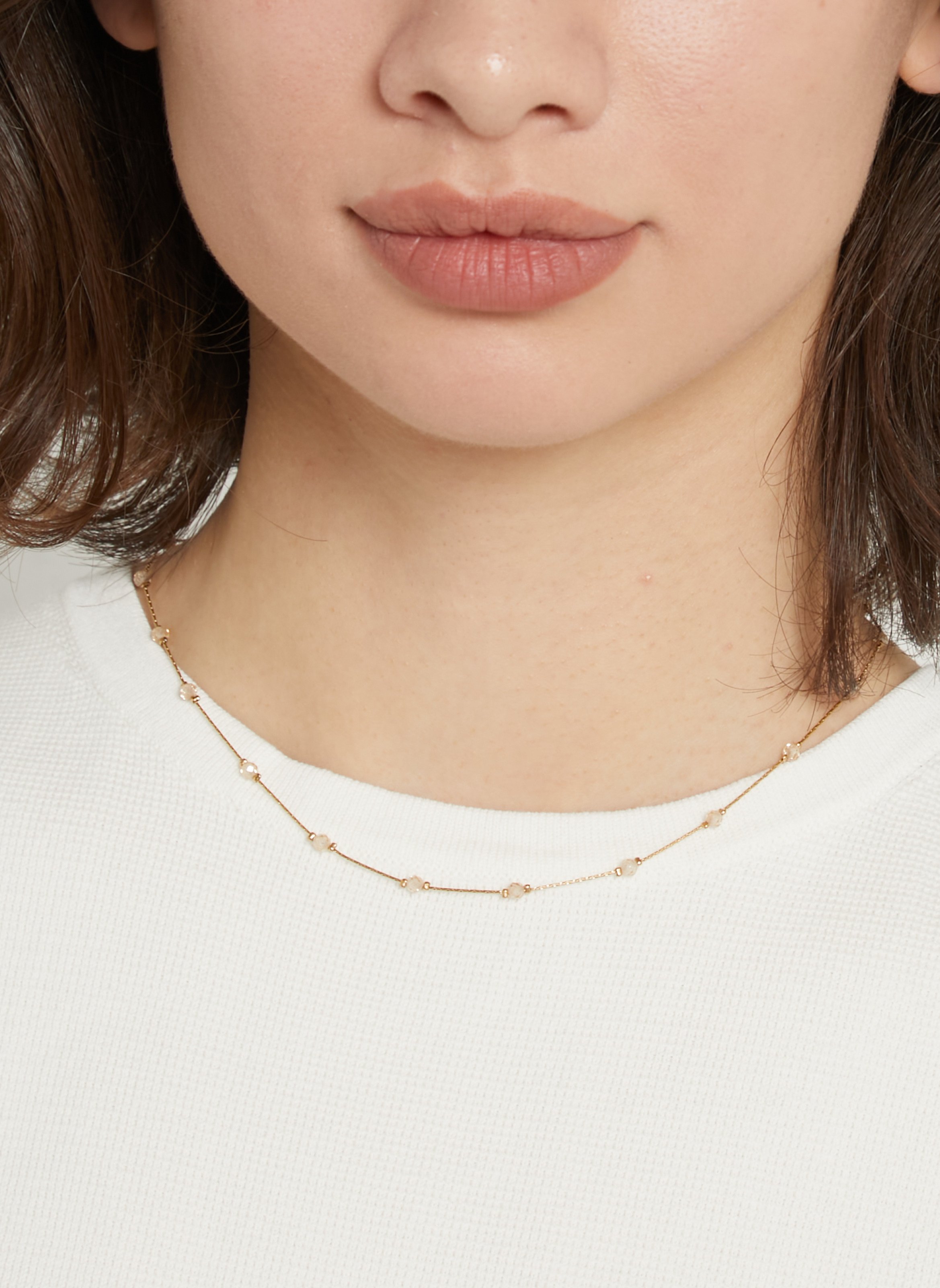 Bead necklace AU PRINTEMPS PARIS Beige