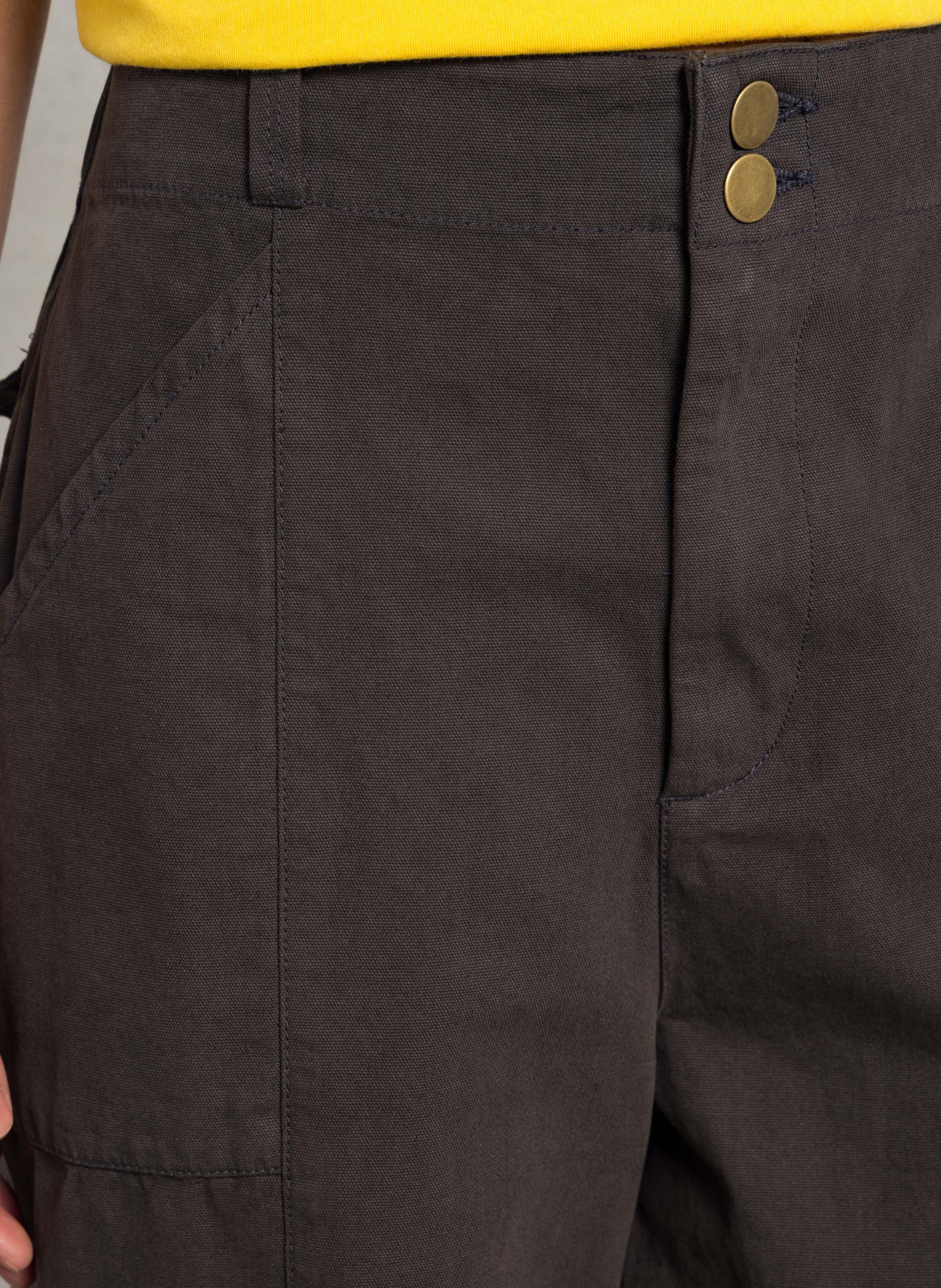 Karottenhose in einfarbigem Baumwolle LEON & HARPER Grau