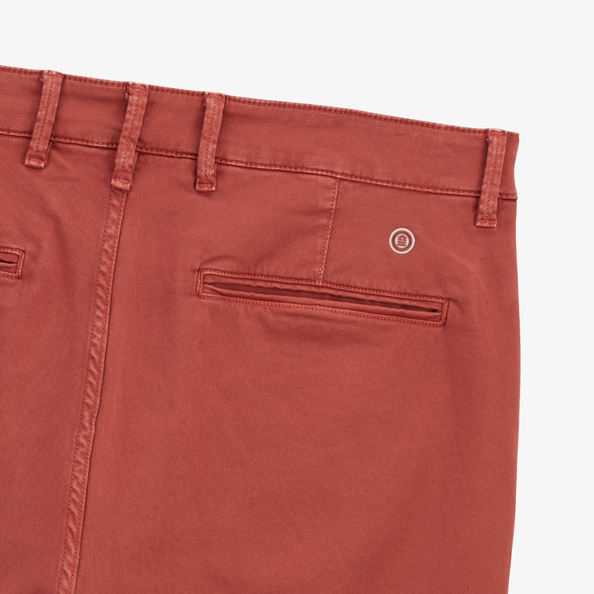 Bermuda coupe droite en coton stretch SERGE BLANCO Orange