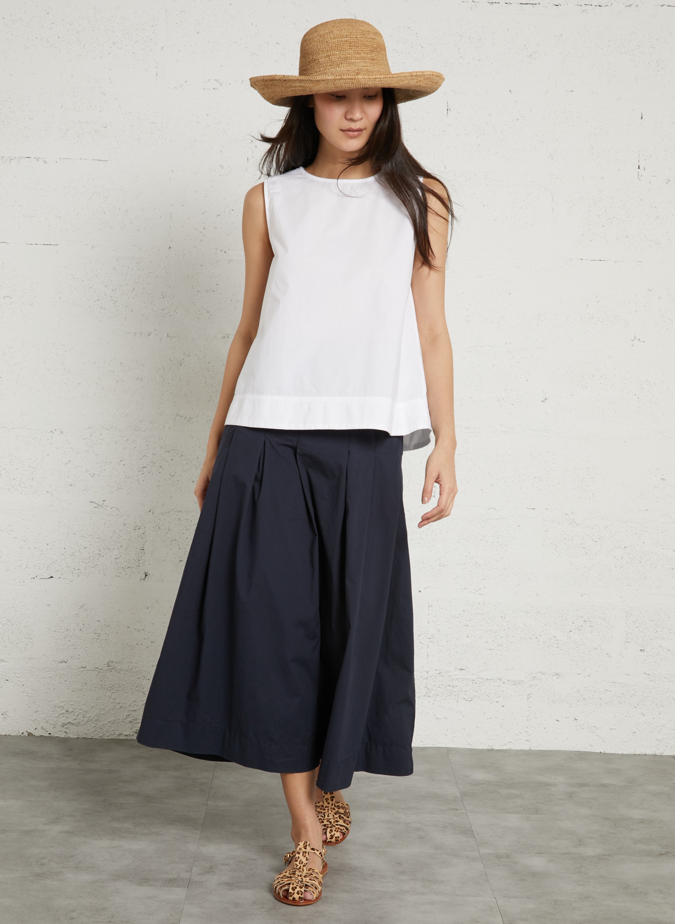 Sandales fisherman en cuir imprimé léopard MAMA PRAIA Multicolore