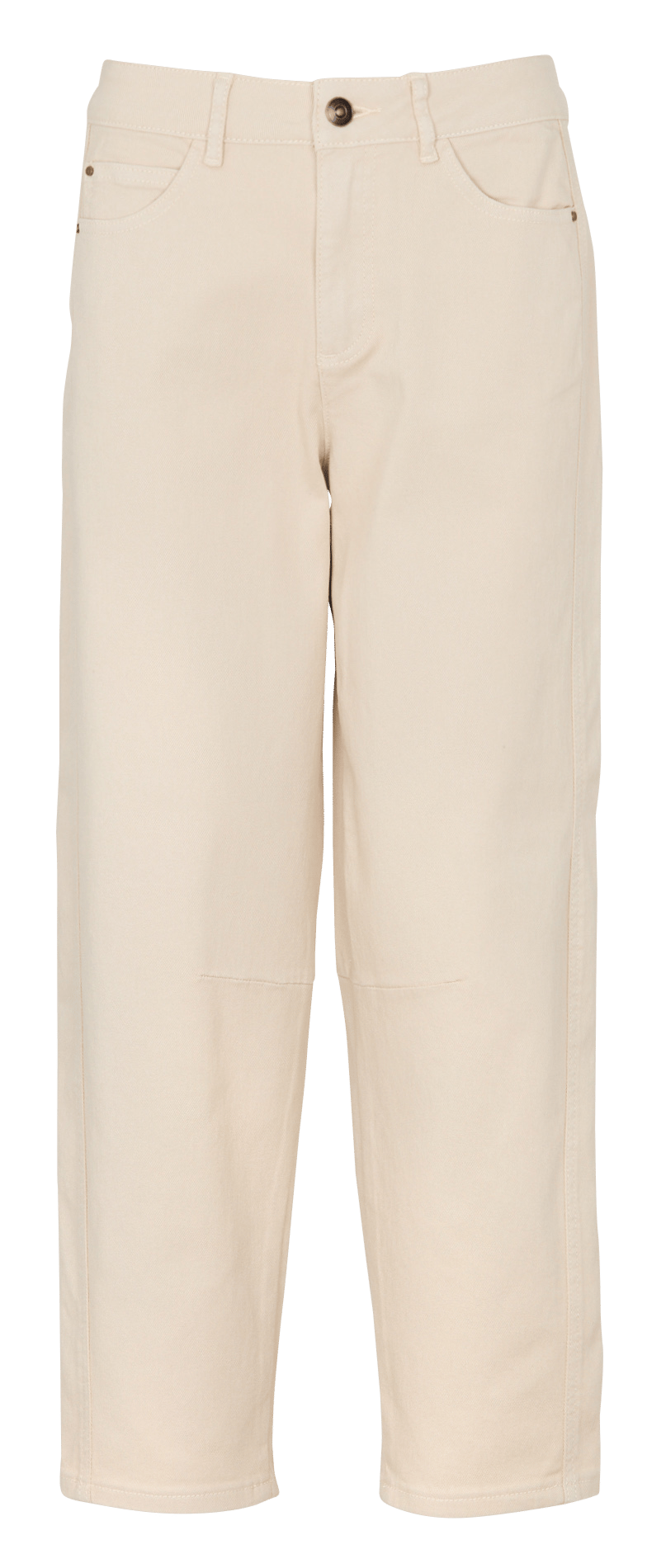 Vaquero ancho de talle alto de mezcla de algodón MAISON 123 Beige