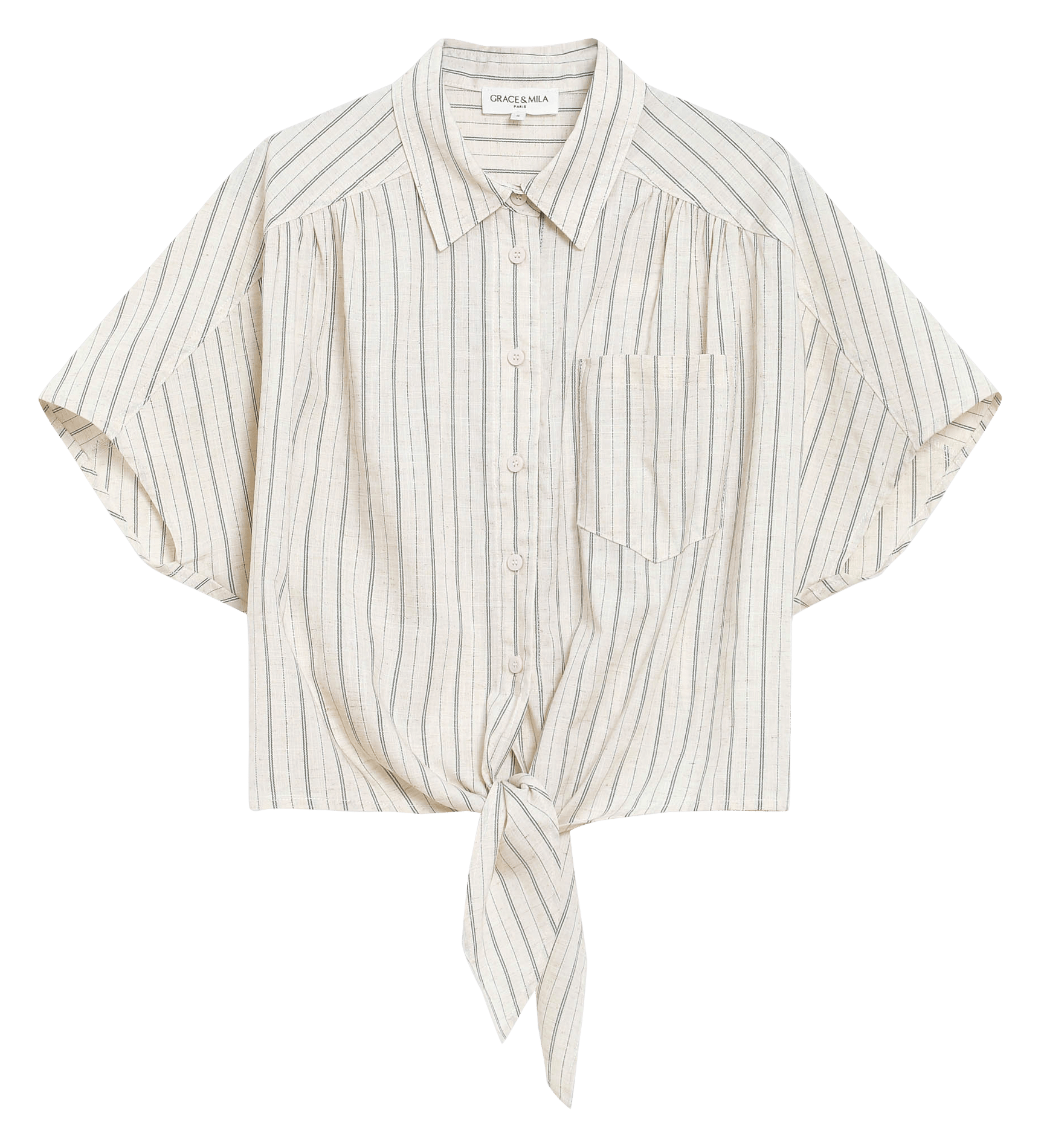 Chemise col classique GRACE ET MILA Beige