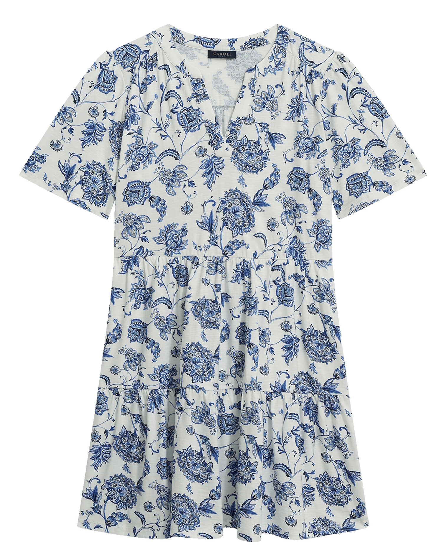 Robe courte ample imprimée CAROLL Blanc