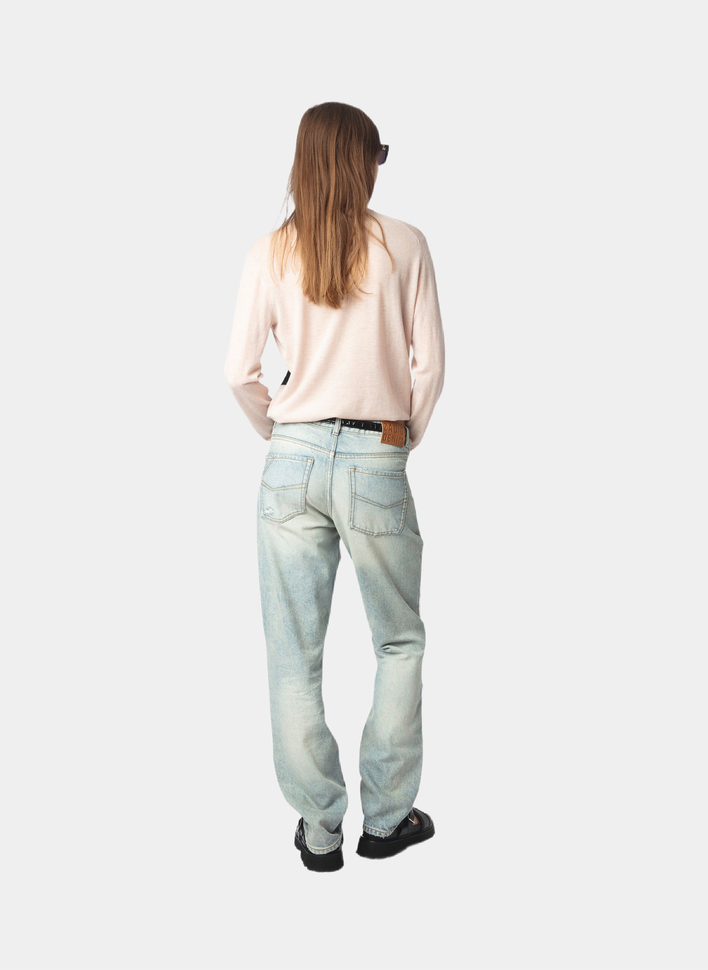 Pull droit imprimé en cachemire  ZADIG&VOLTAIRE Rose