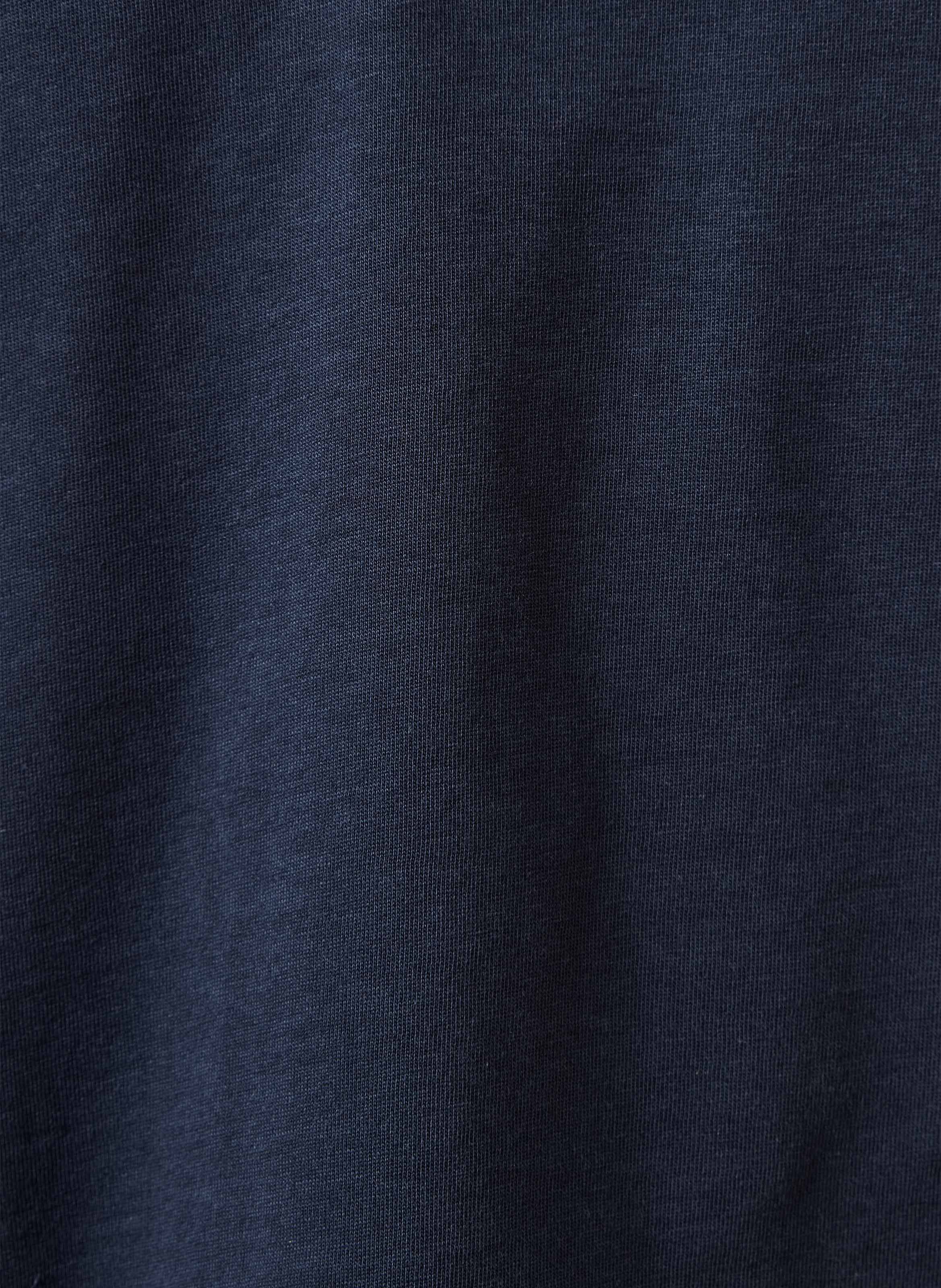 Straight organic cotton V-neck T-shirt LA FEE MARABOUTEE Blue