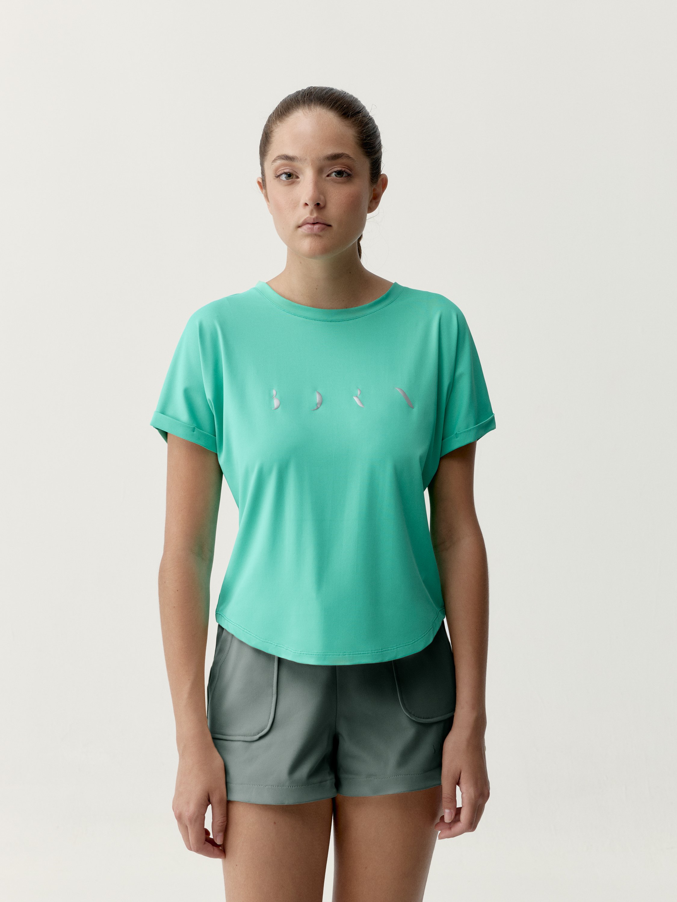 Short-sleeved azami t-shirt | Blue BORN Women