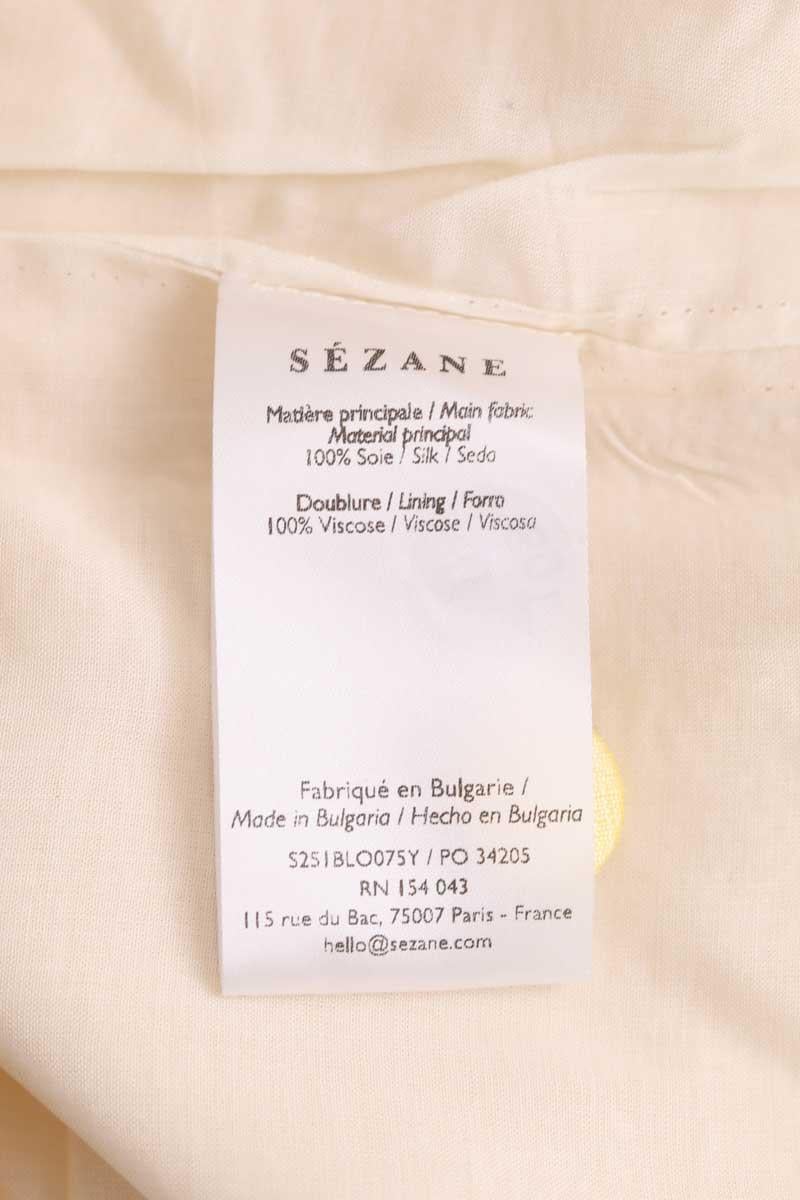 Azawood sleeveless top SEZANE - Seconde main Yellow