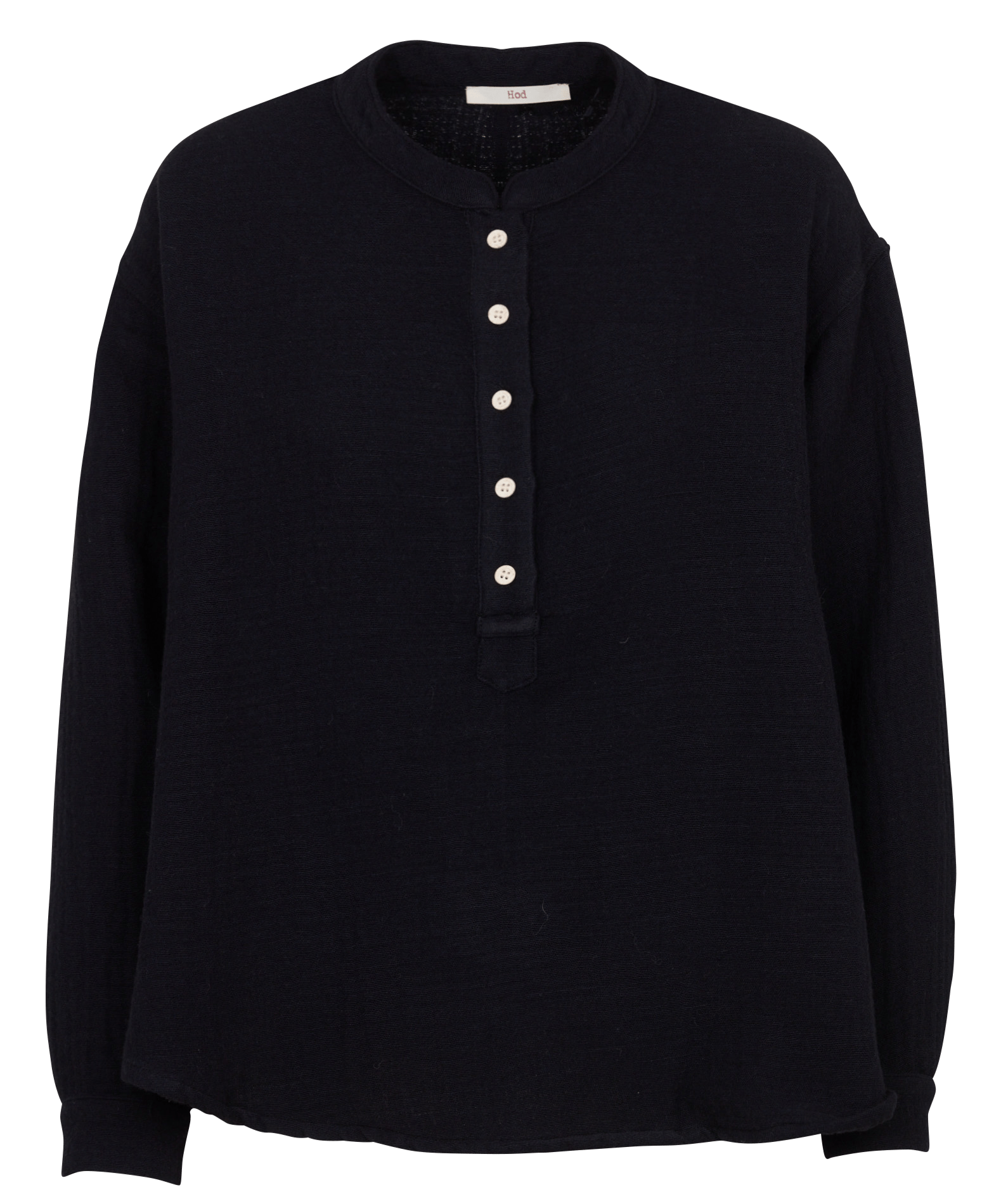 Top met Mao-kraag van gemengde wol HOD PARIS Zwart