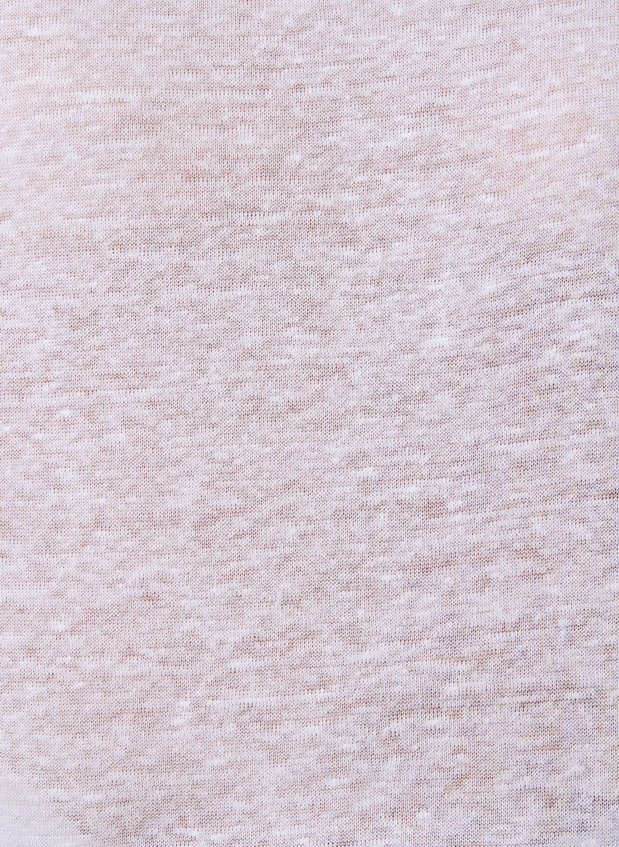 Tee-shirt droit chiné en lin LA FEE MARABOUTEE Blanc
