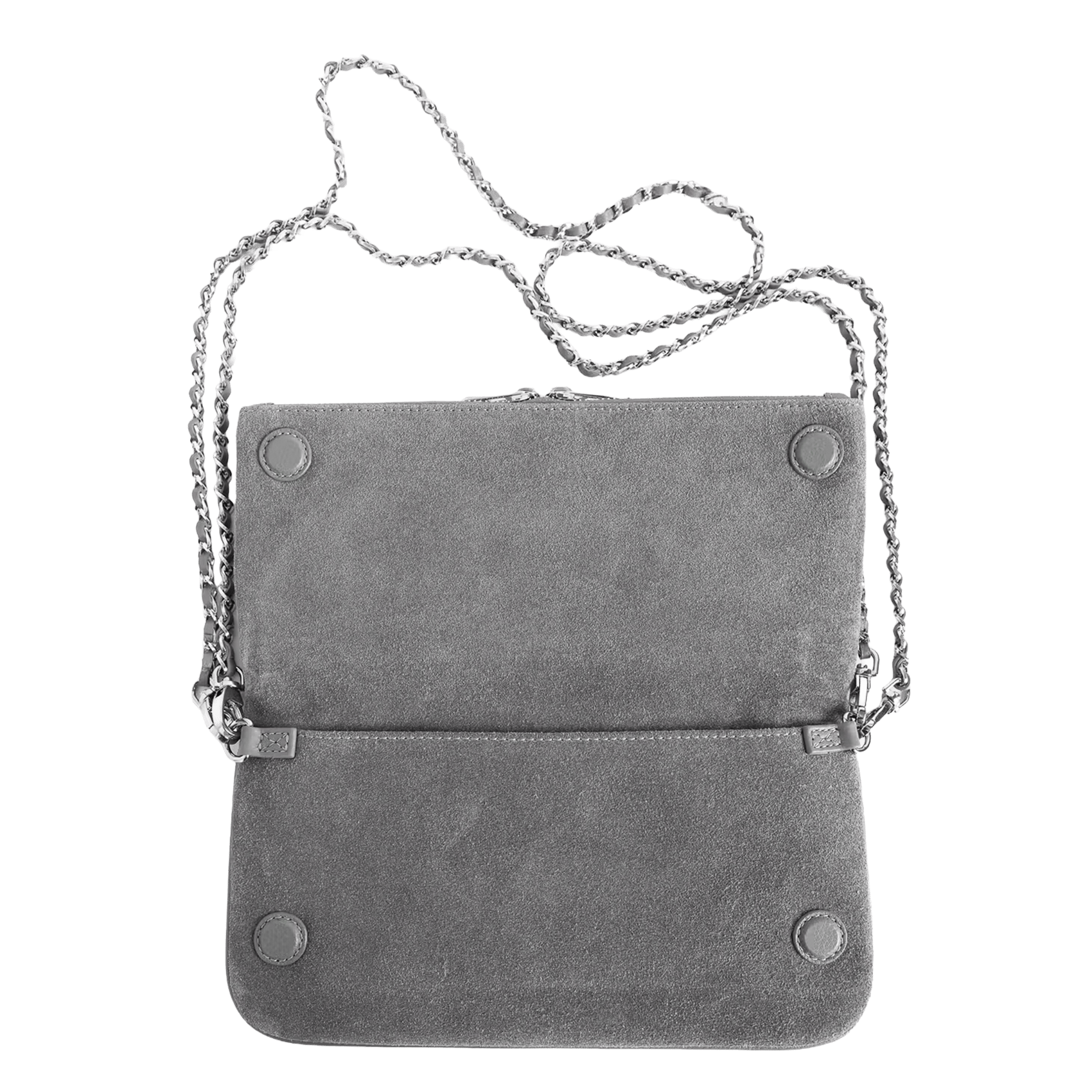 Leren schoudertas ZADIG&VOLTAIRE Grijs