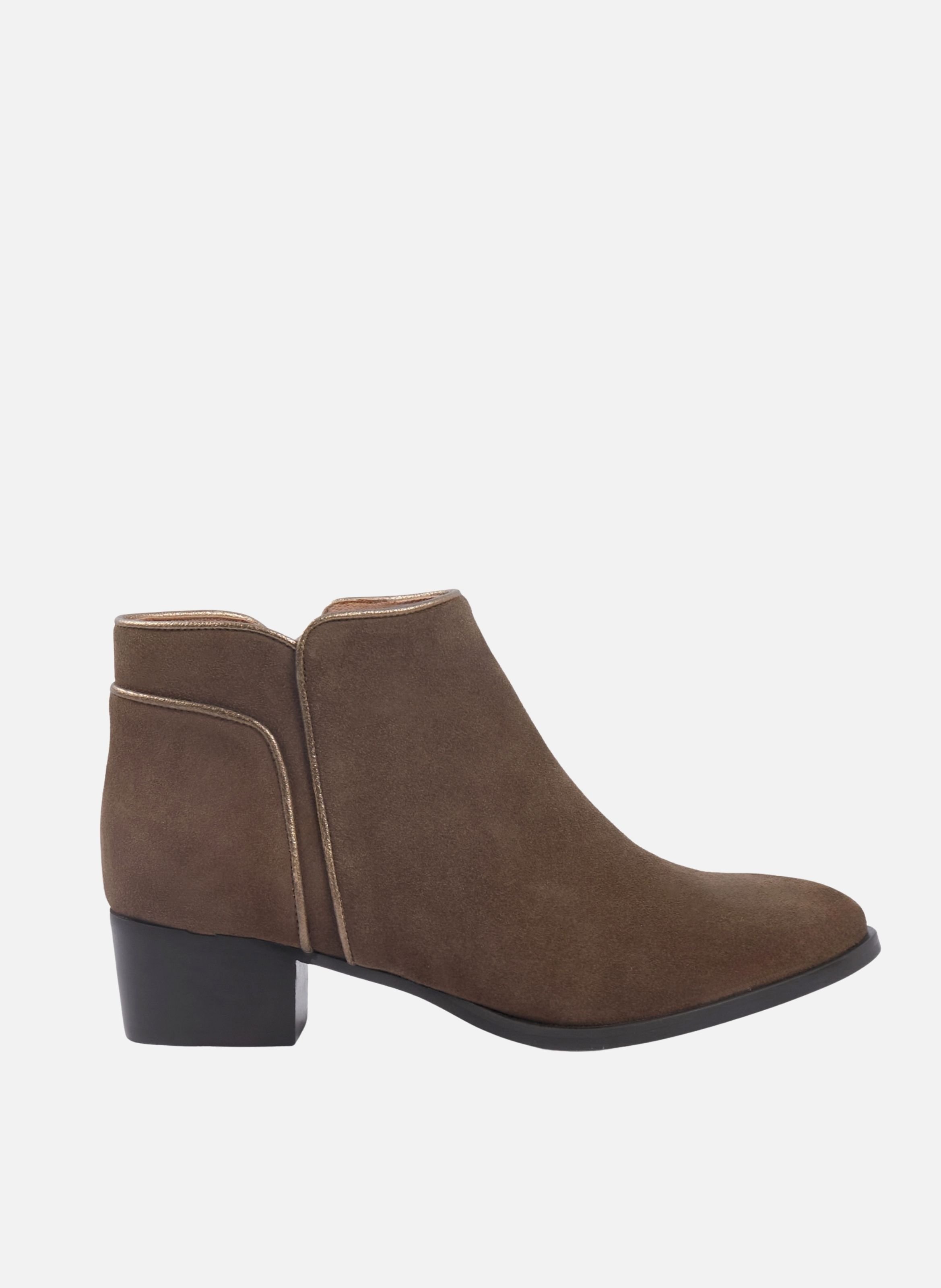 Mid-heel suede leather ankle boots JULES & JENN Multicolored