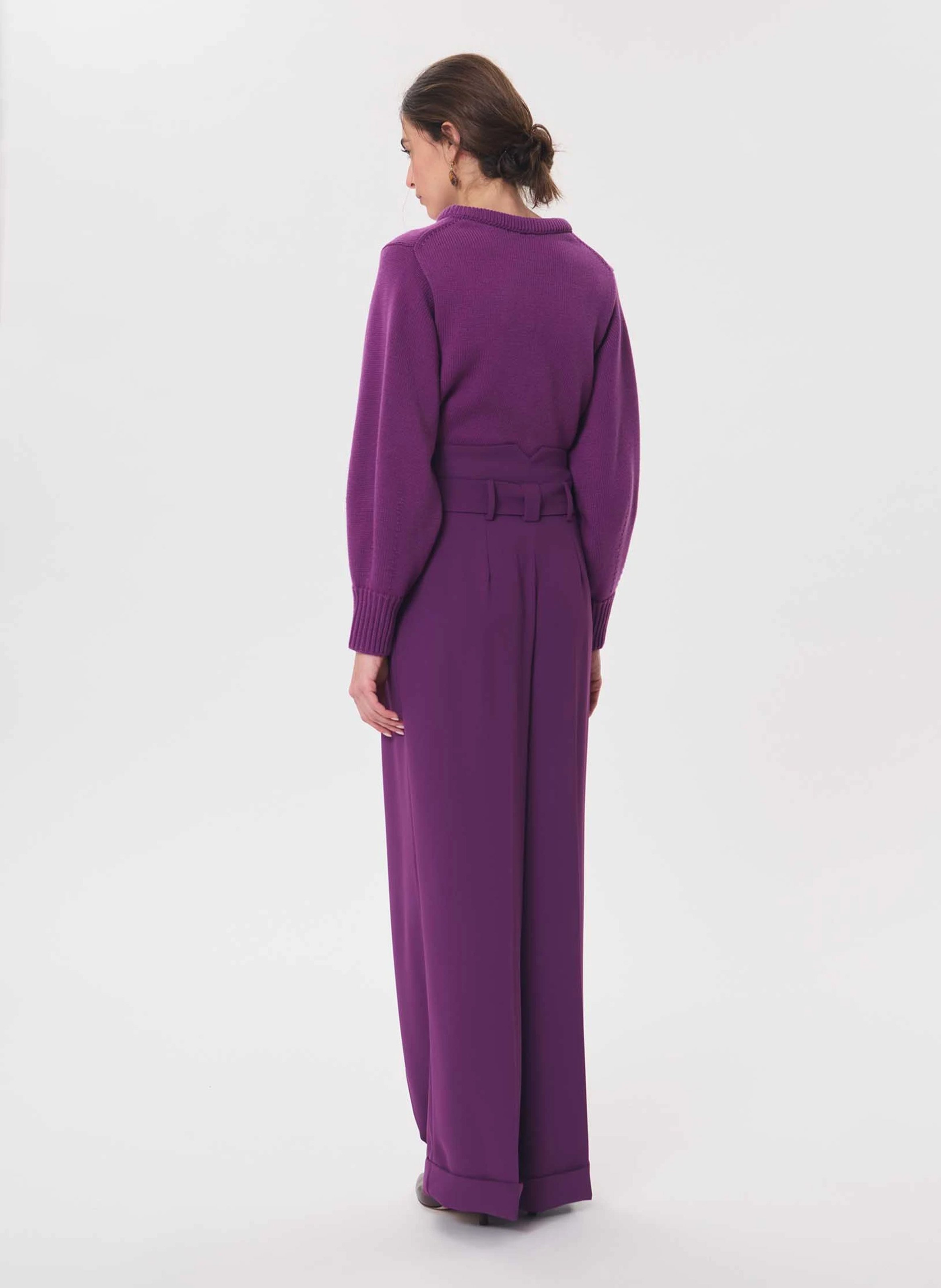 Wide flared trousers | Purple TARA JARMON Women