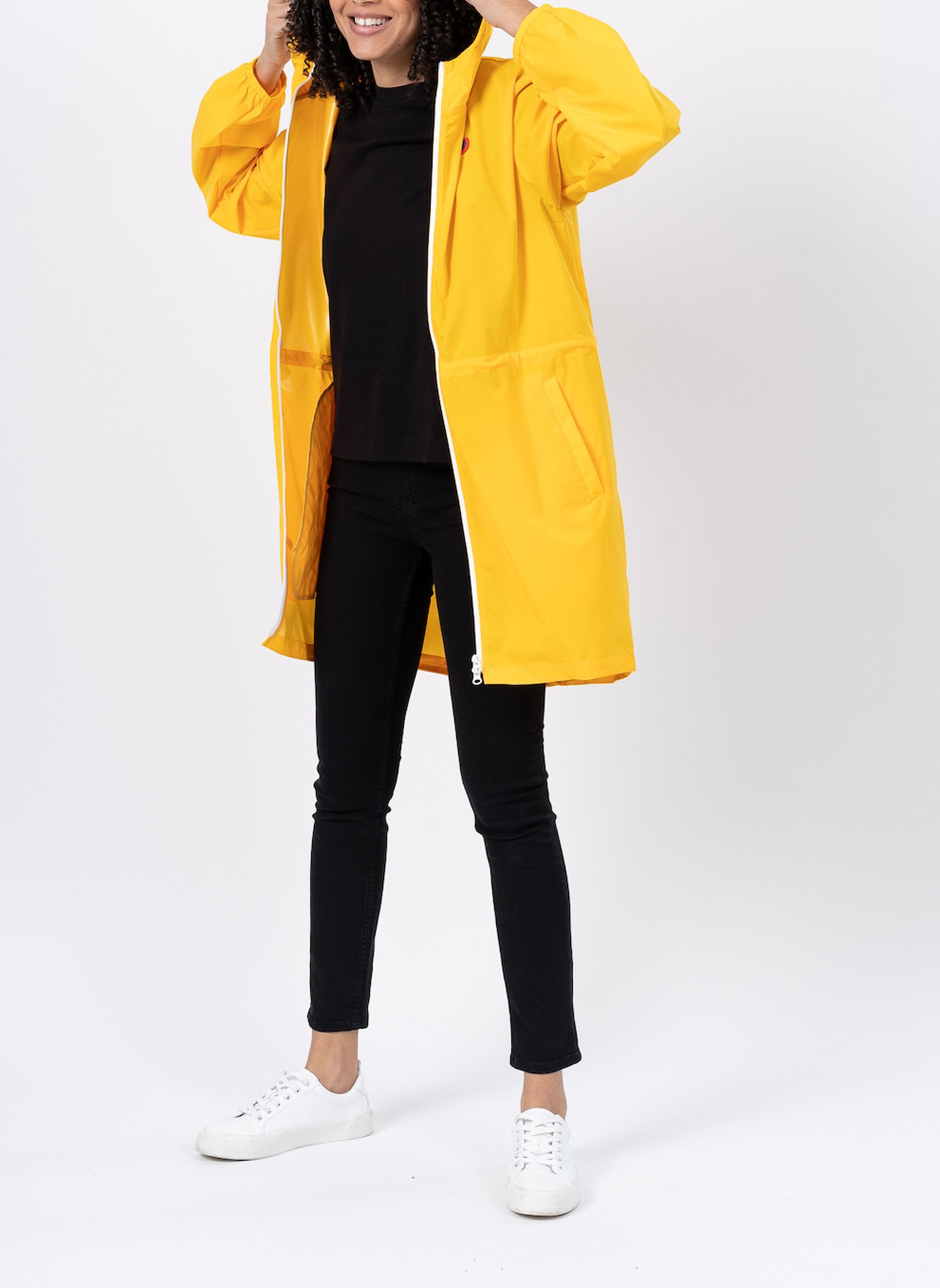 Imperméable long à capuche convertible  FLOTTE Jaune