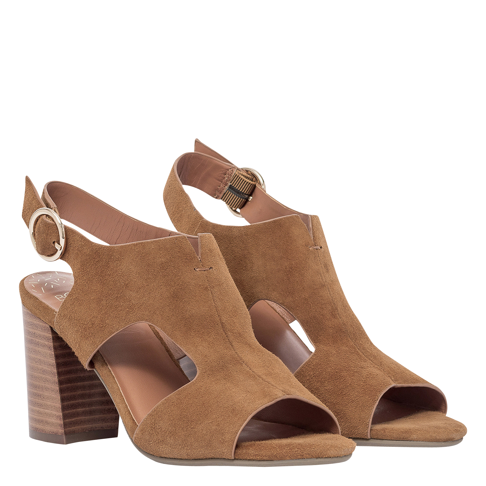 Ledersandalen mit Absatz BOCAGE Braun