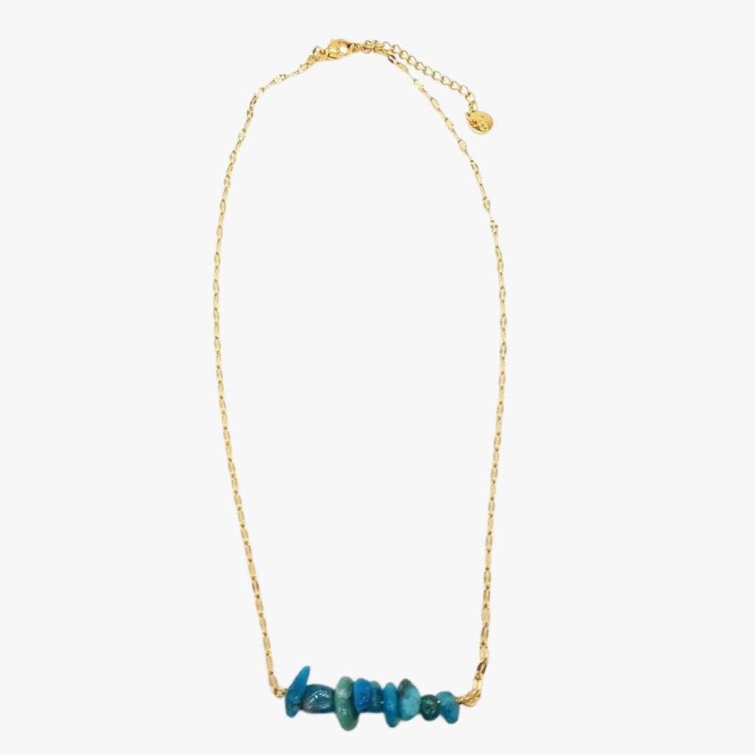 Apatite necklace GINANDGER Blue