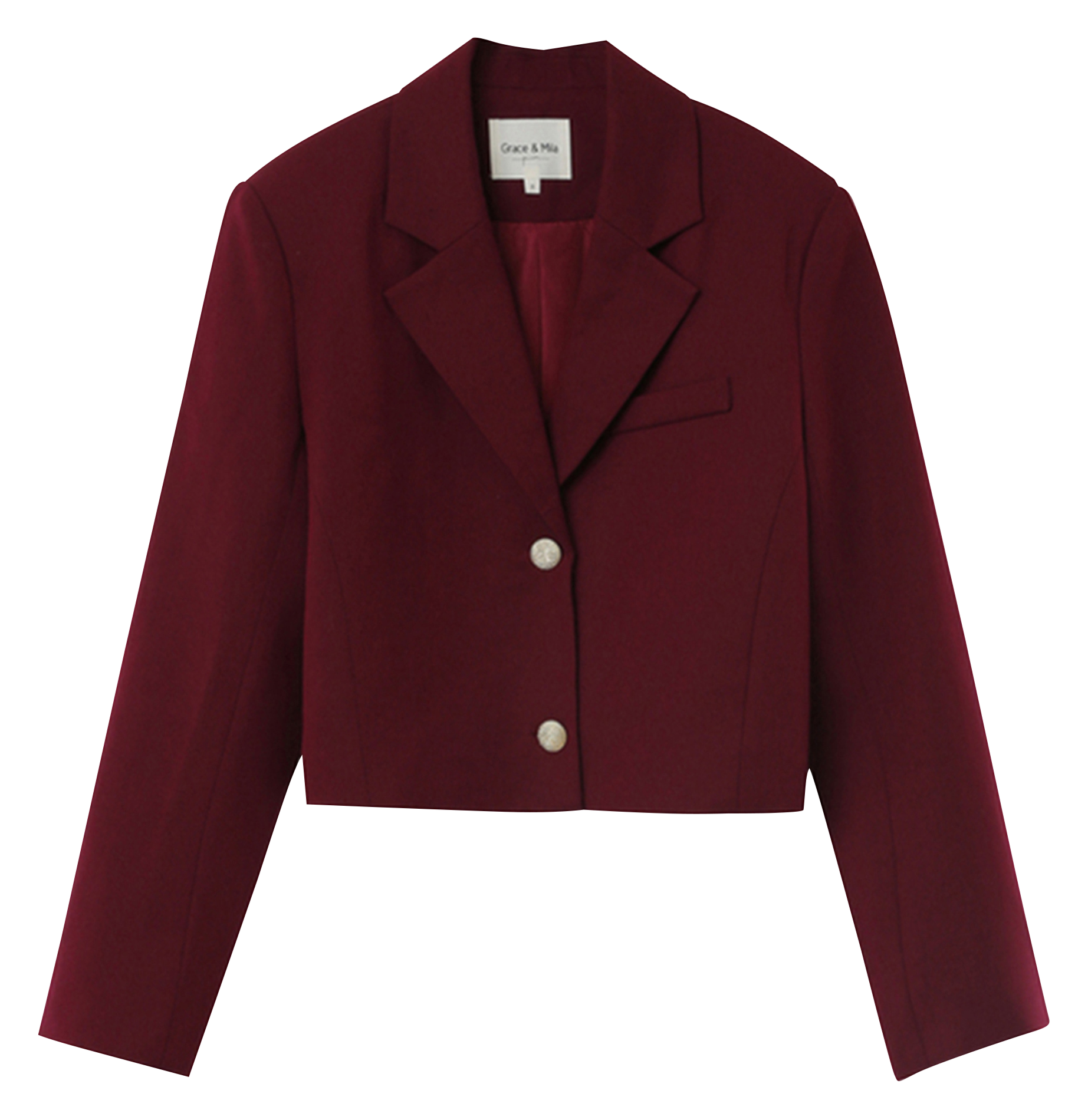 Blazer droit col tailleur GRACE ET MILA Rouge