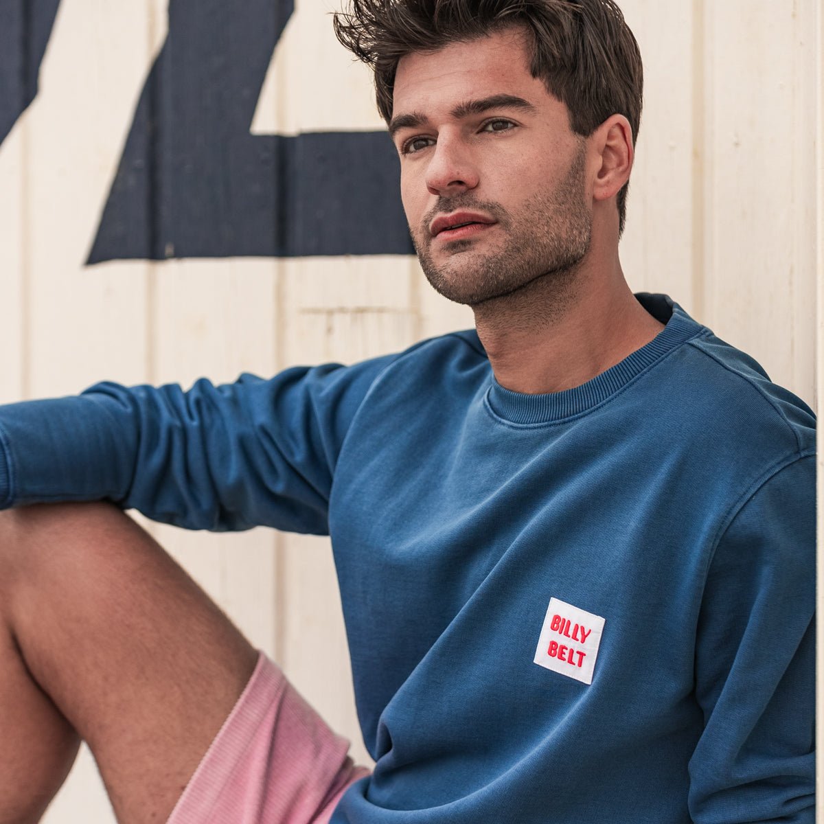 Vintage organic cotton sweatshirt BILLYBELT Blue