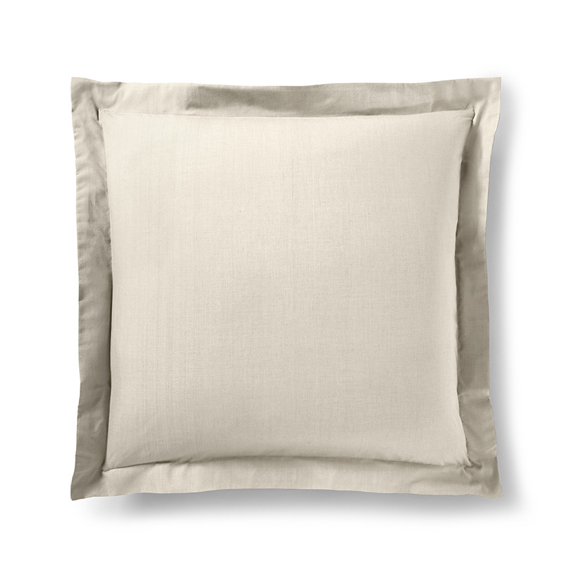 Taie d'oreiller percale de coton COTON PUR Beige